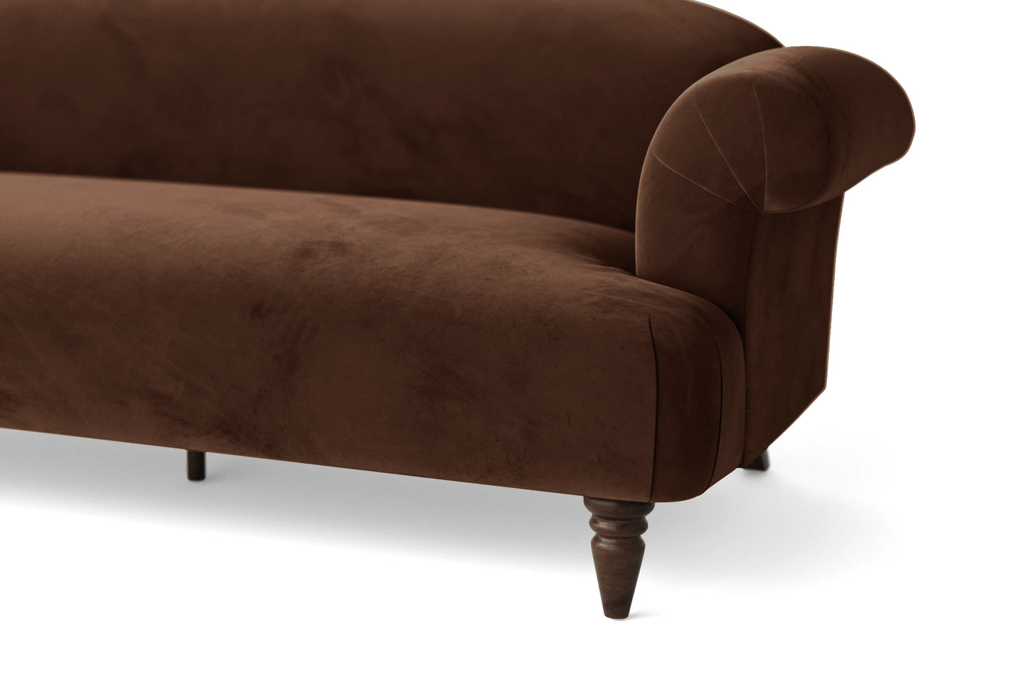 Barberton 2 Seater Sofa Coffee Brown Velvet