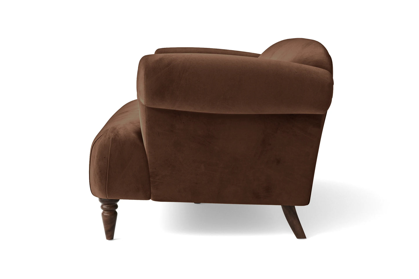 Barberton 2 Seater Sofa Coffee Brown Velvet