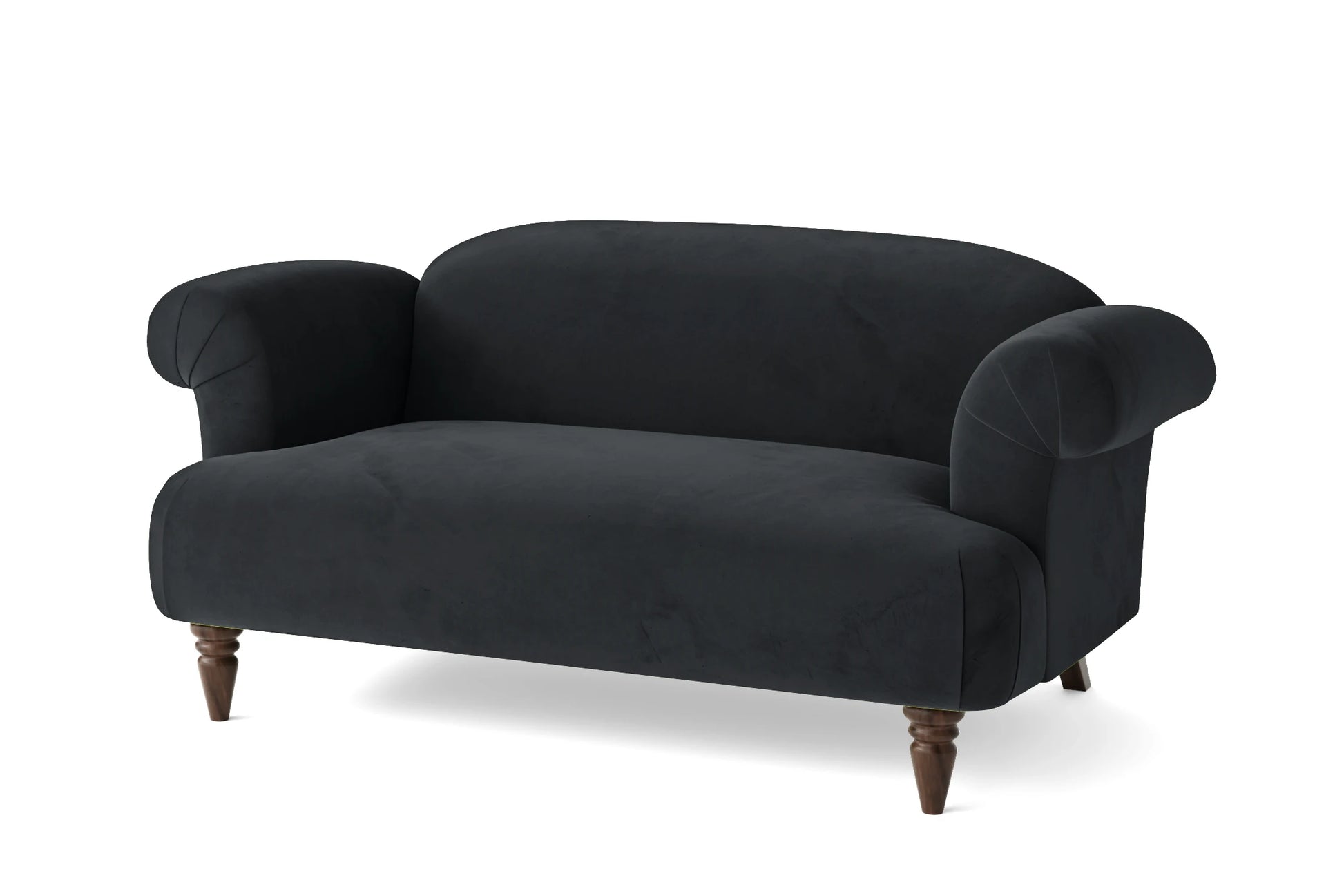 Barberton 2 Seater Sofa Dark Grey Velvet