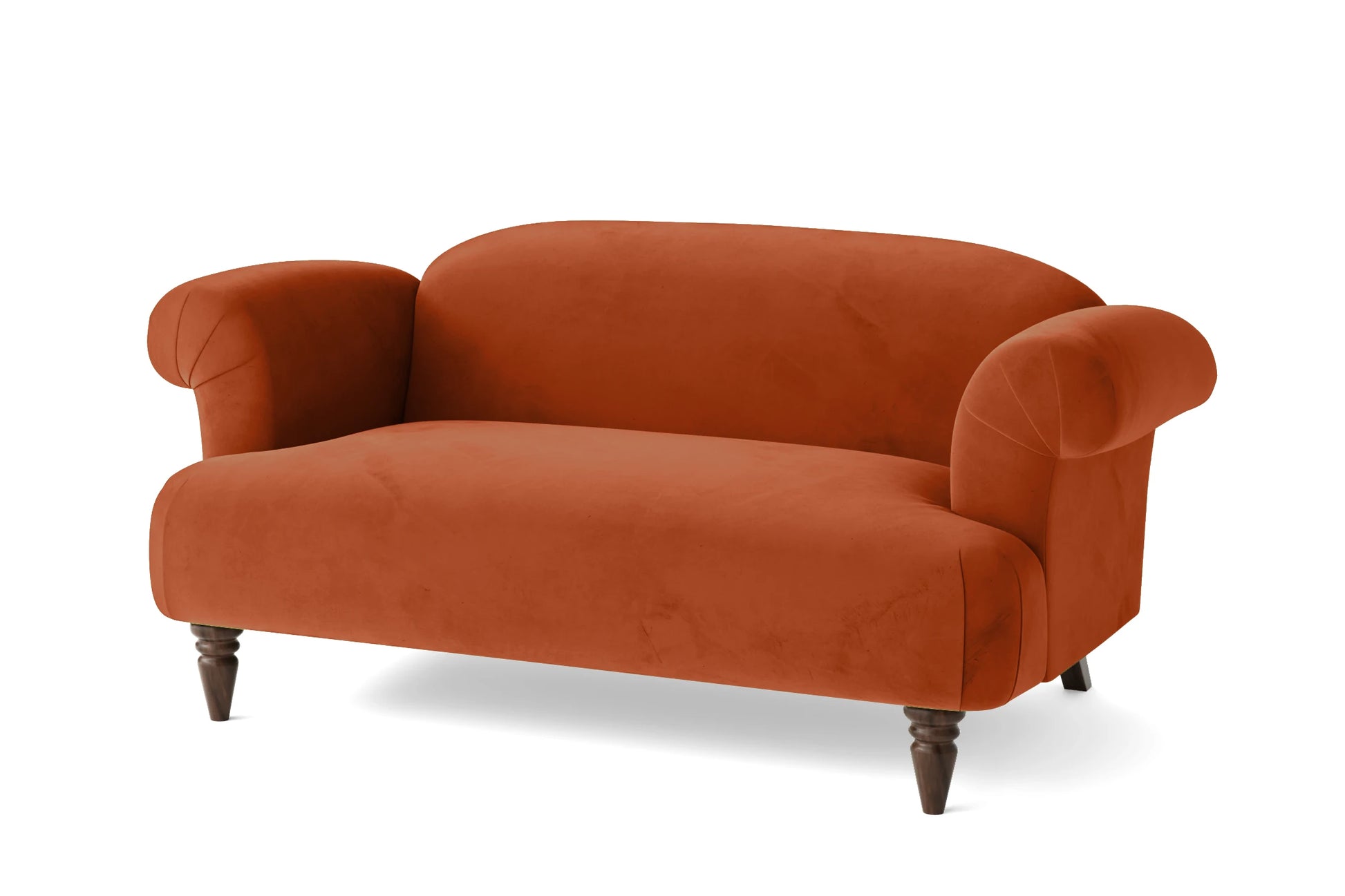 Barberton 2 Seater Sofa Orange Velvet