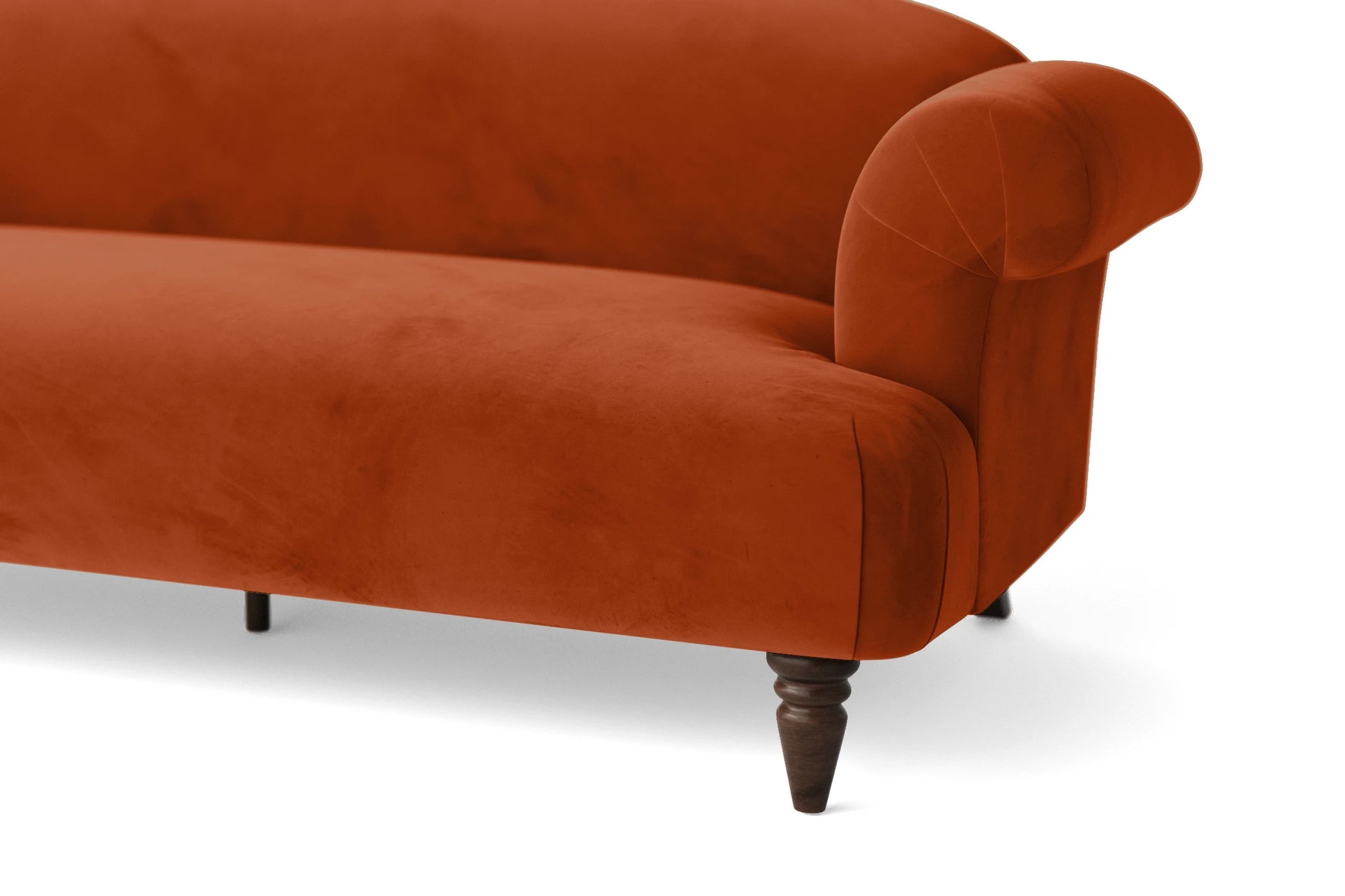 Barberton 2 Seater Sofa Orange Velvet