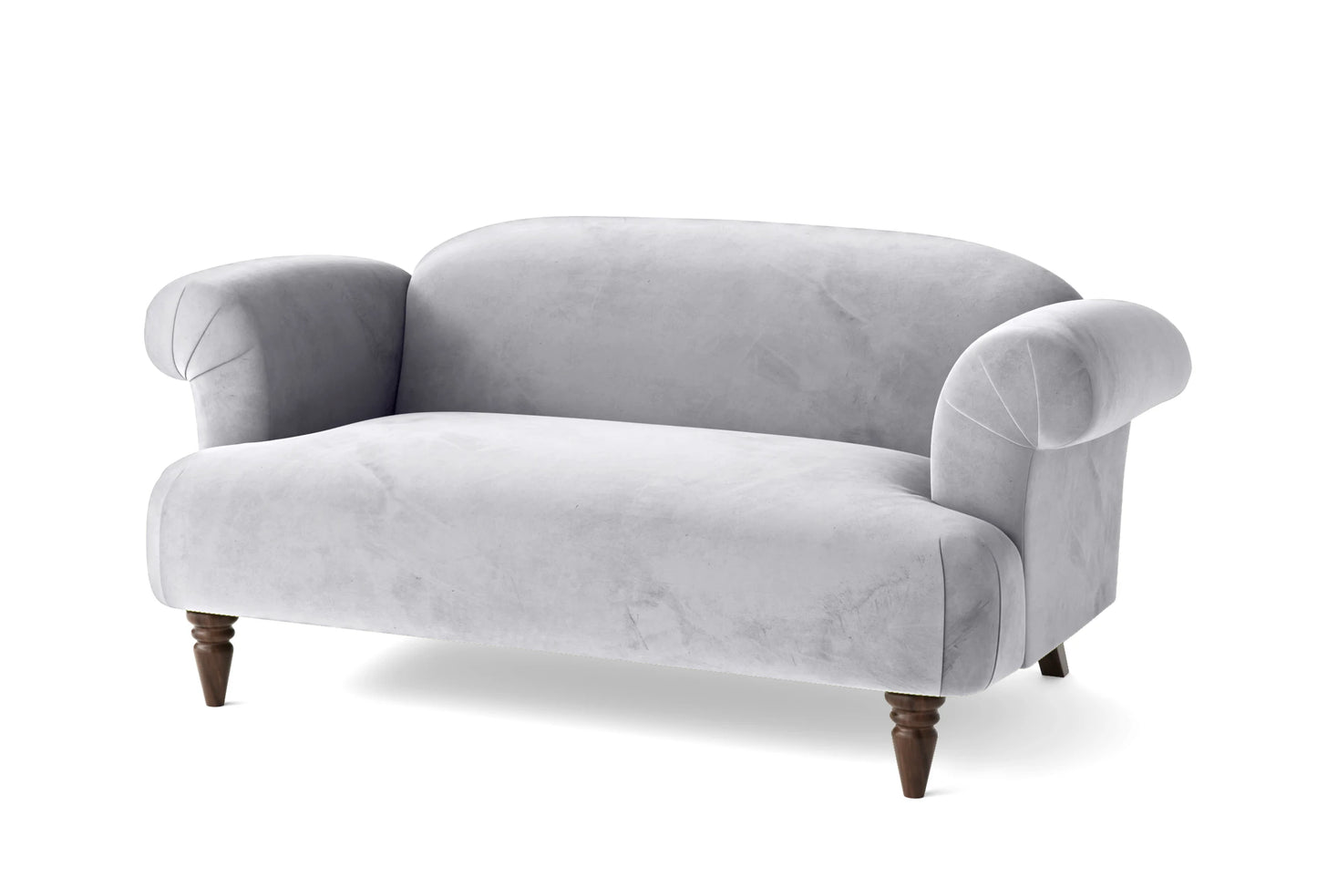 Barberton 2 Seater Sofa Silver Velvet