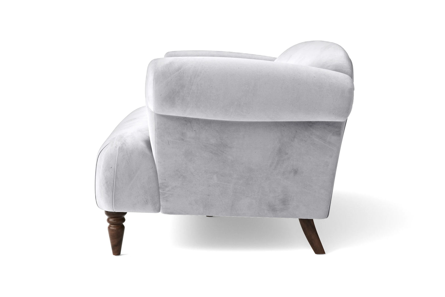 Barberton 2 Seater Sofa Silver Velvet