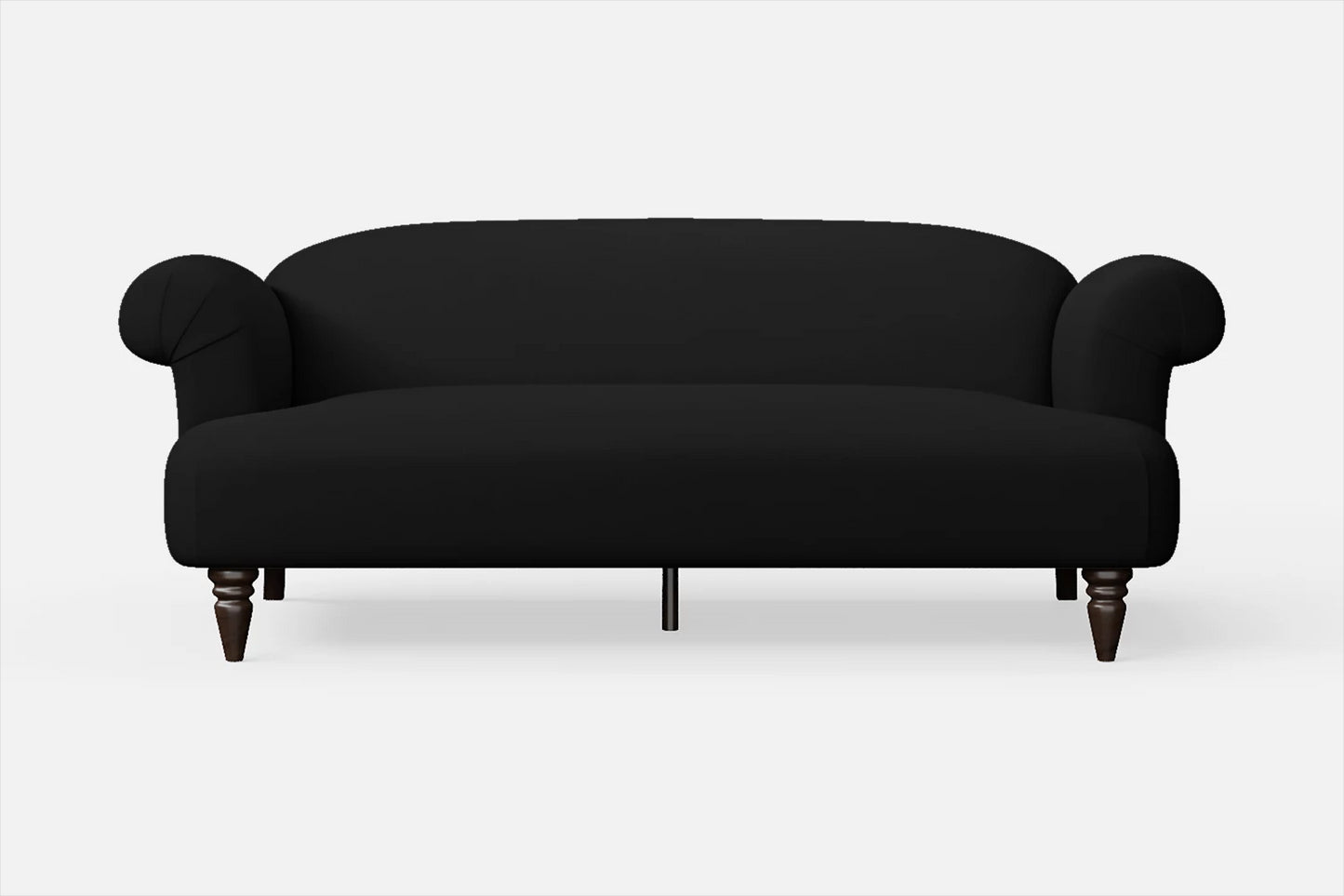 Barberton 3 Seater Sofa Black Leather