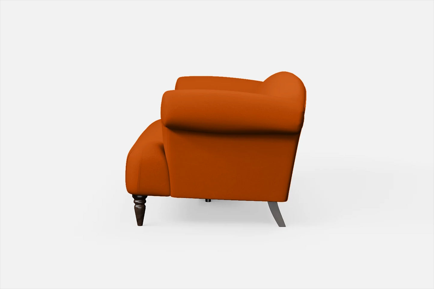 Barberton 3 Seater Sofa Orange Leather