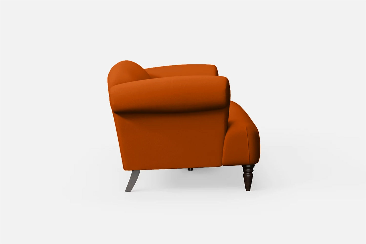 Barberton 3 Seater Sofa Orange Leather