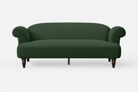 Barberton 3 Seater Sofa Forest Green Linen Fabric