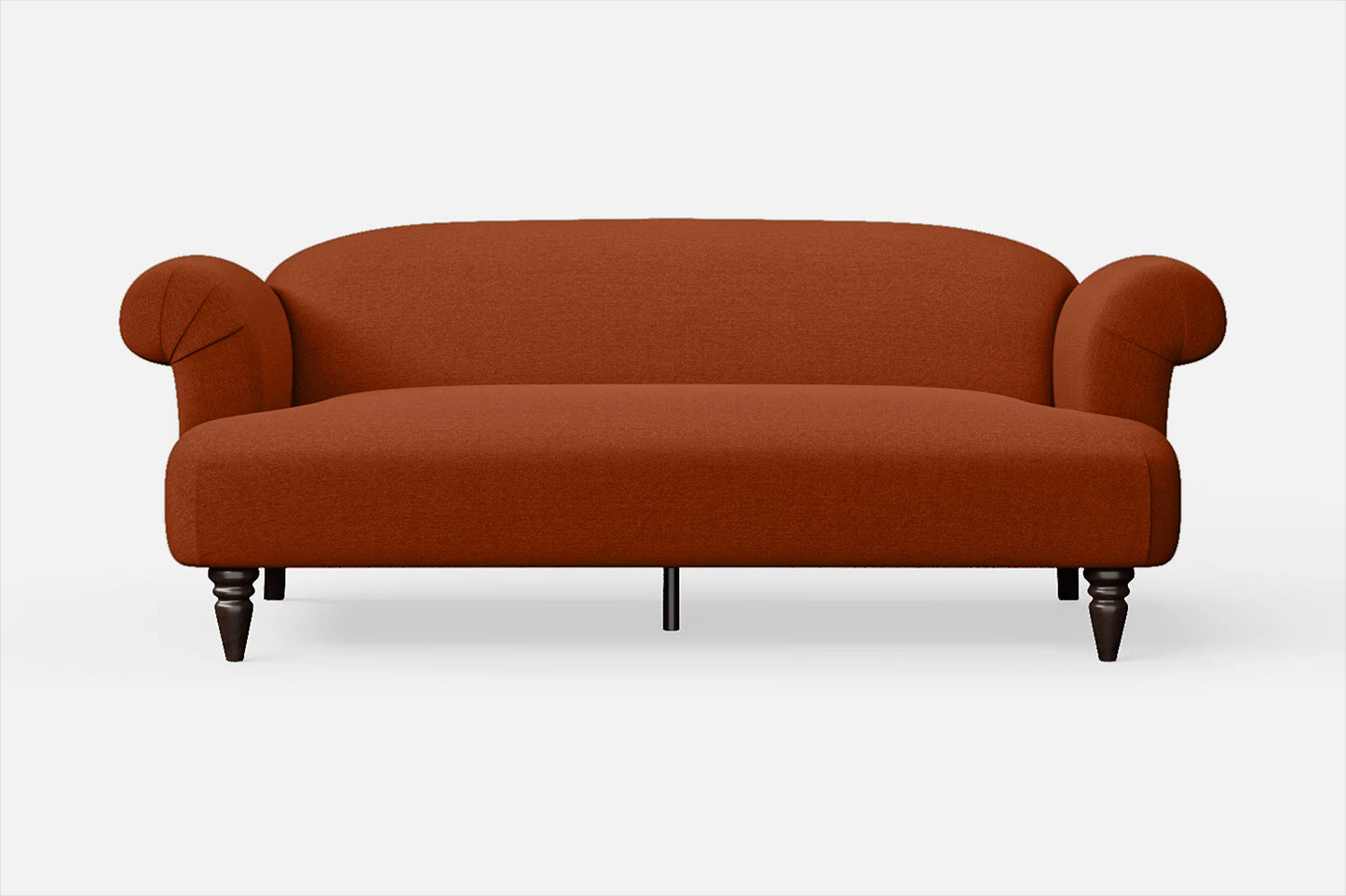 Barberton 3 Seater Sofa Orange Linen Fabric