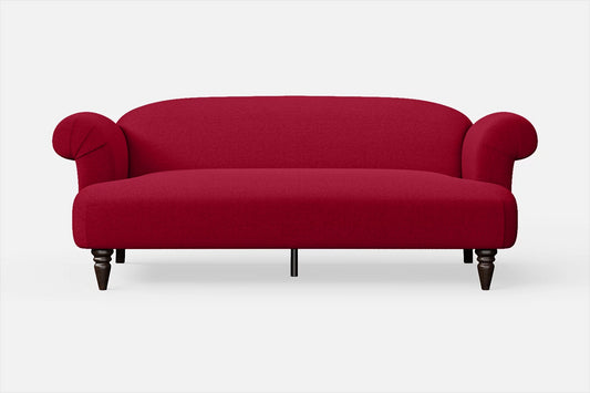 Barberton 3 Seater Sofa Red Linen Fabric