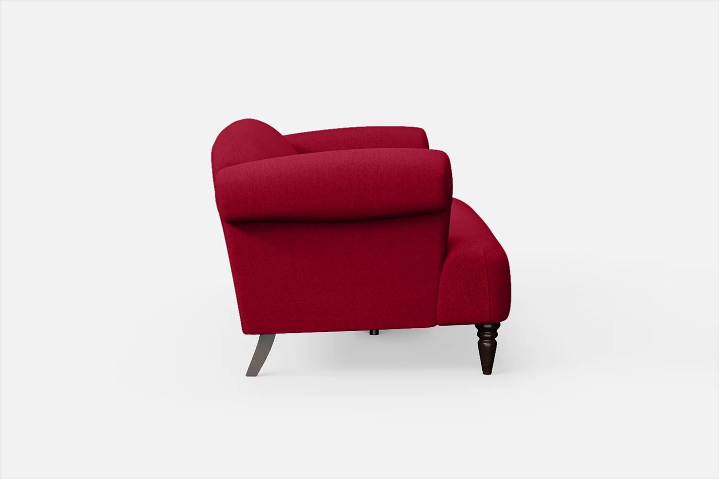 Barberton 3 Seater Sofa Red Linen Fabric