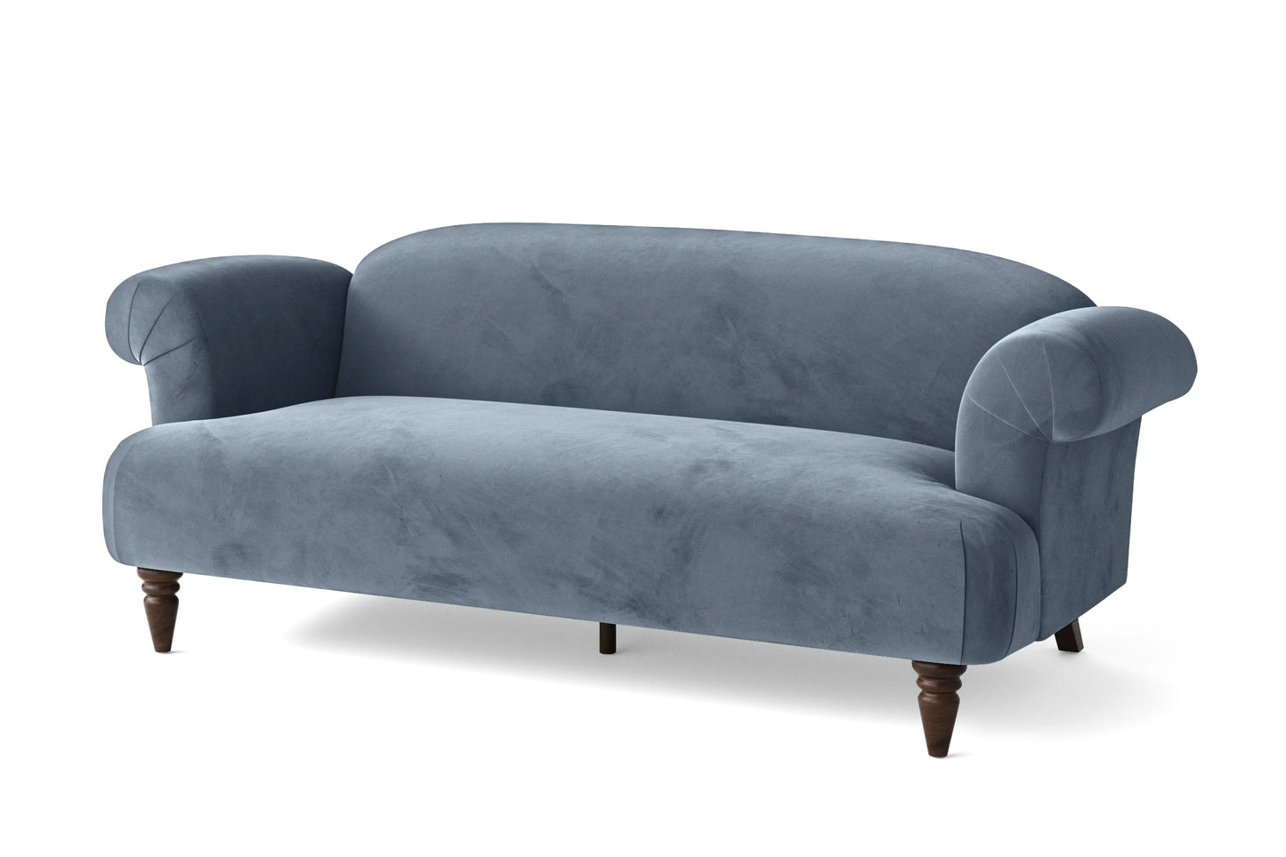 Barberton 3 Seater Sofa Baby Blue Velvet