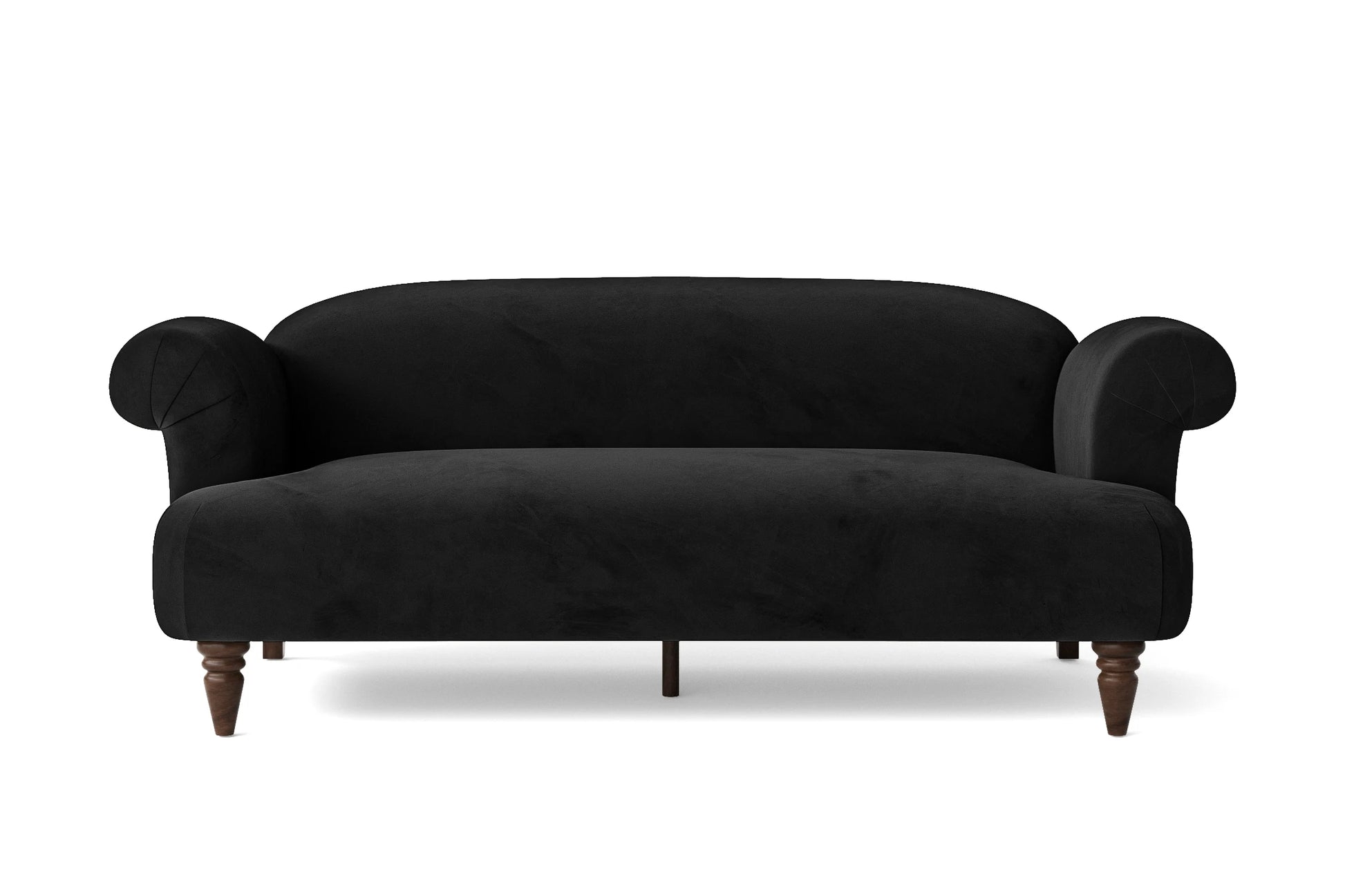 Barberton 3 Seater Sofa Black Velvet