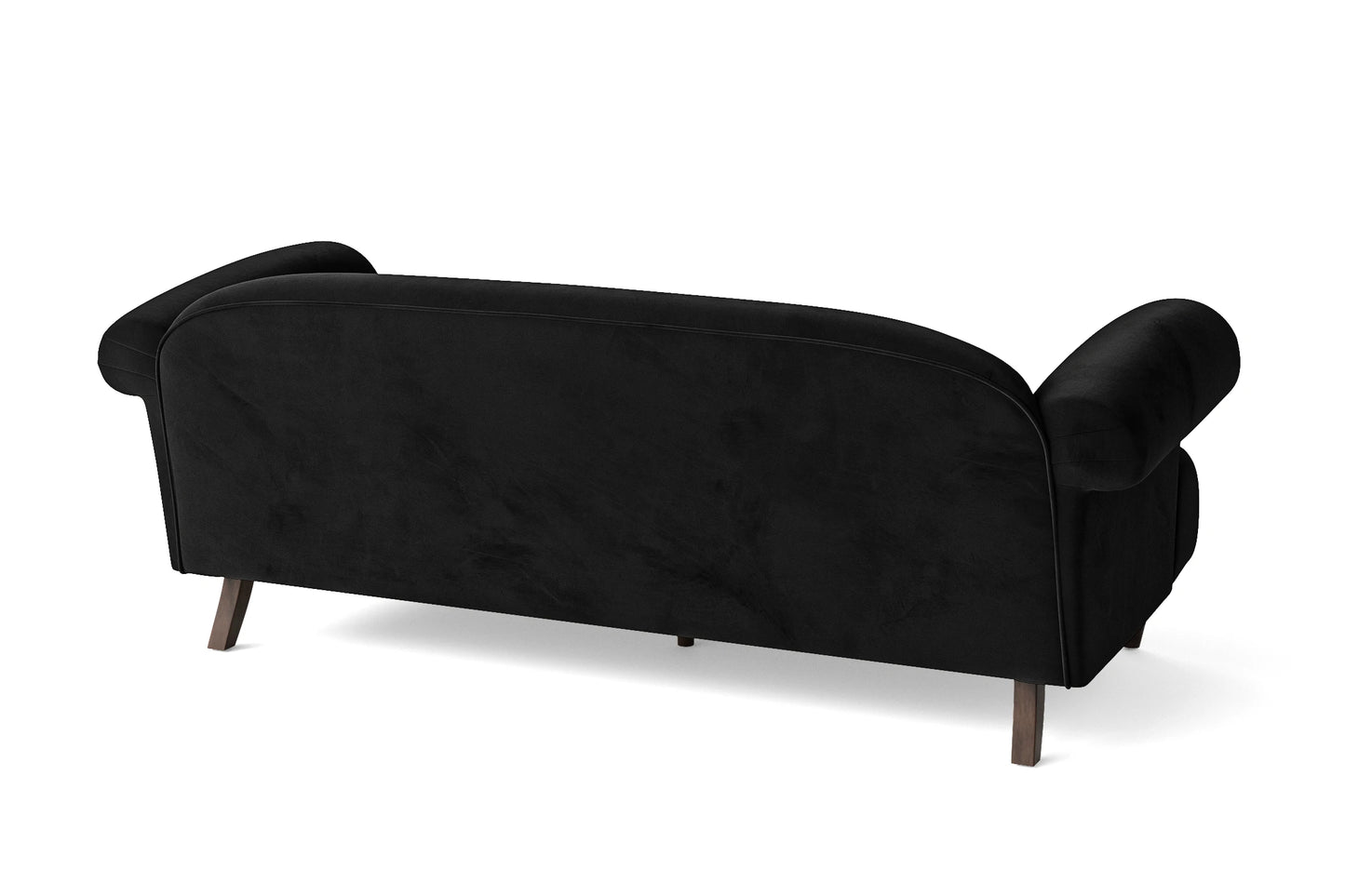 Barberton 3 Seater Sofa Black Velvet