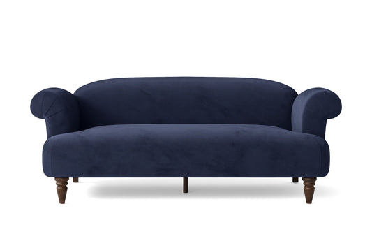 Barberton 3 Seater Sofa Dark Blue Velvet