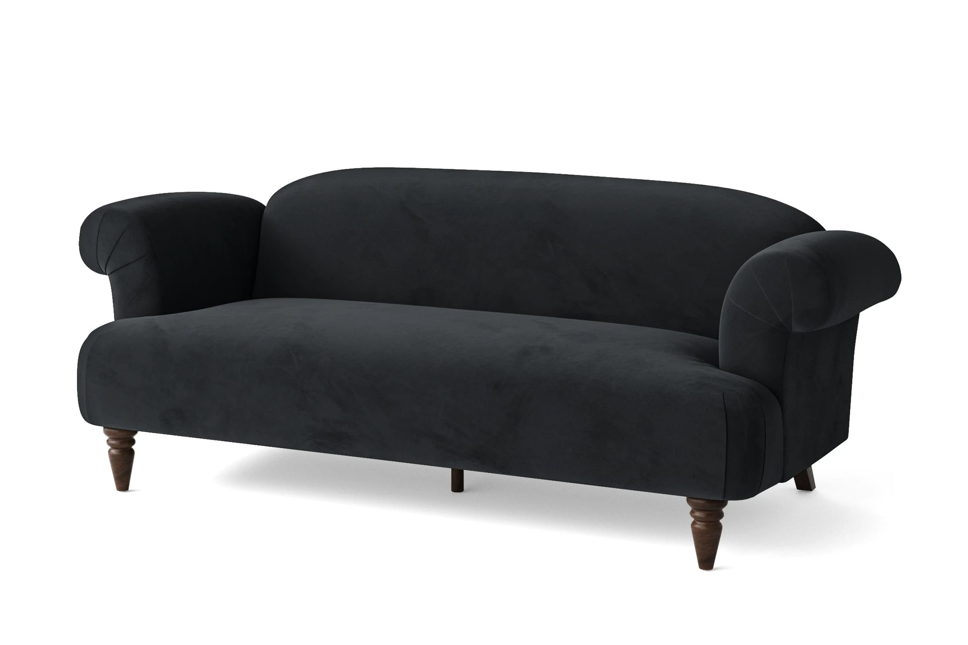 Barberton 3 Seater Sofa Dark Grey Velvet