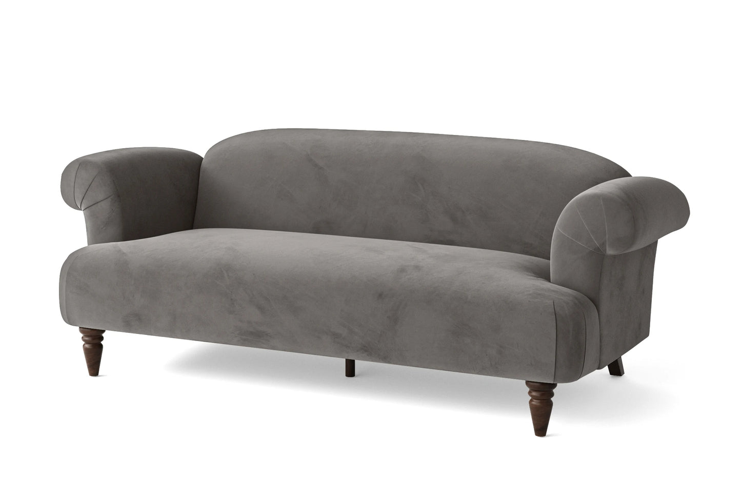 Barberton 3 Seater Sofa Grey Velvet