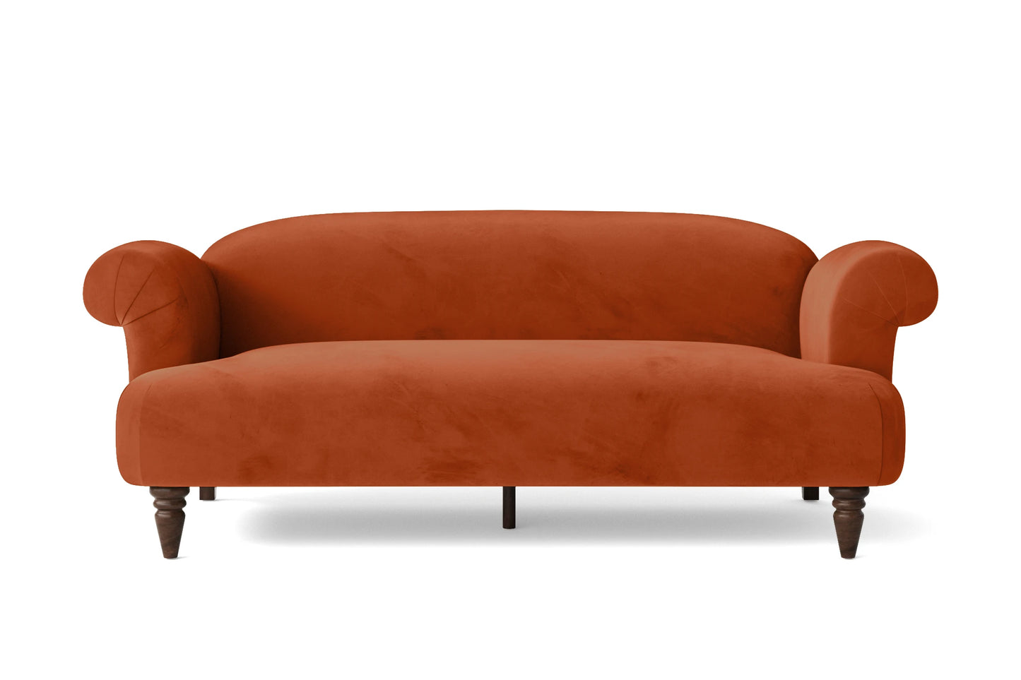 Barberton 3 Seater Sofa Orange Velvet