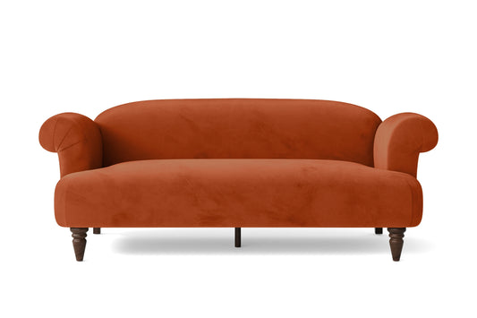 Barberton 3 Seater Sofa Orange Velvet