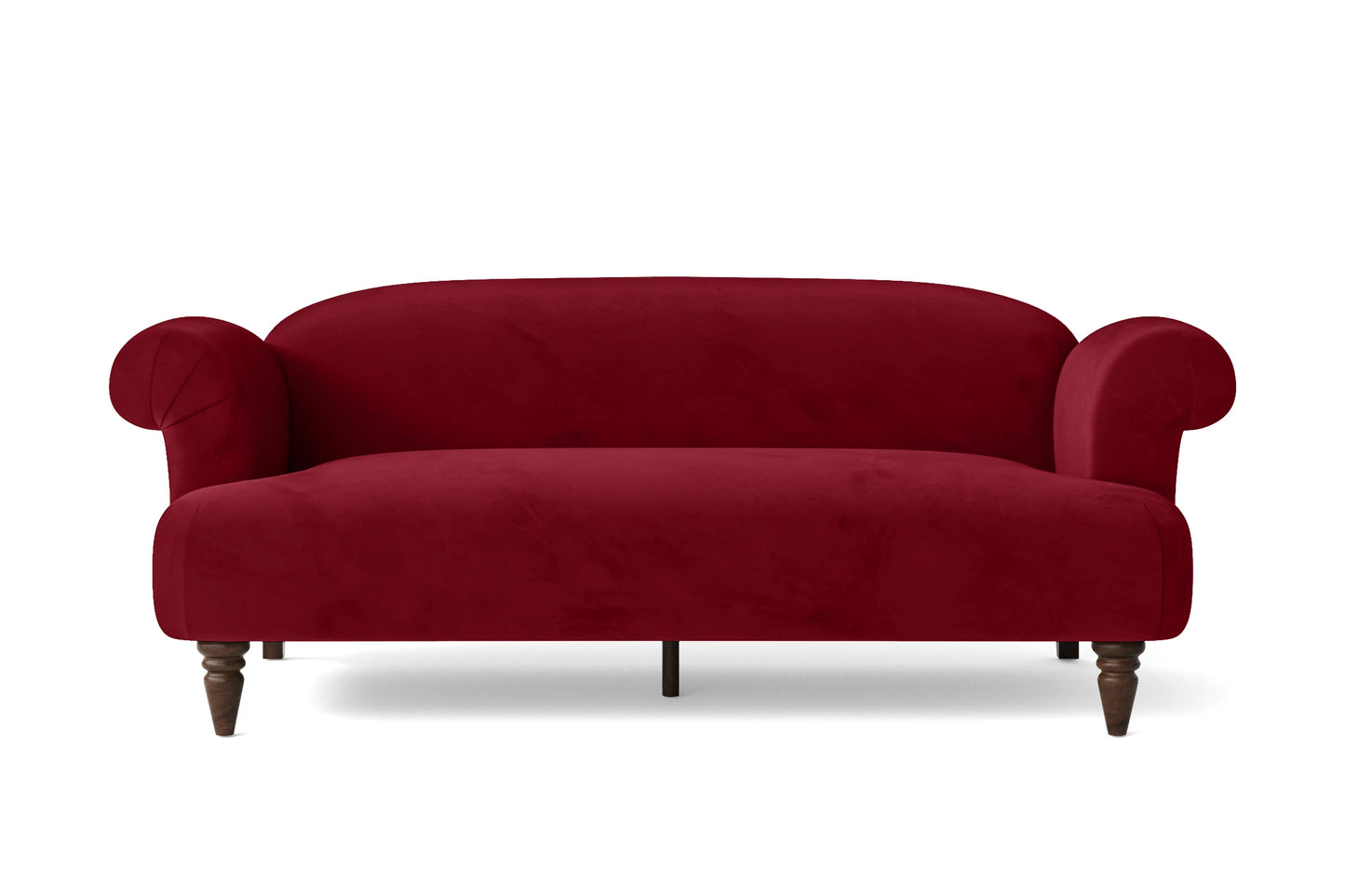 Barberton 3 Seater Sofa Red Velvet