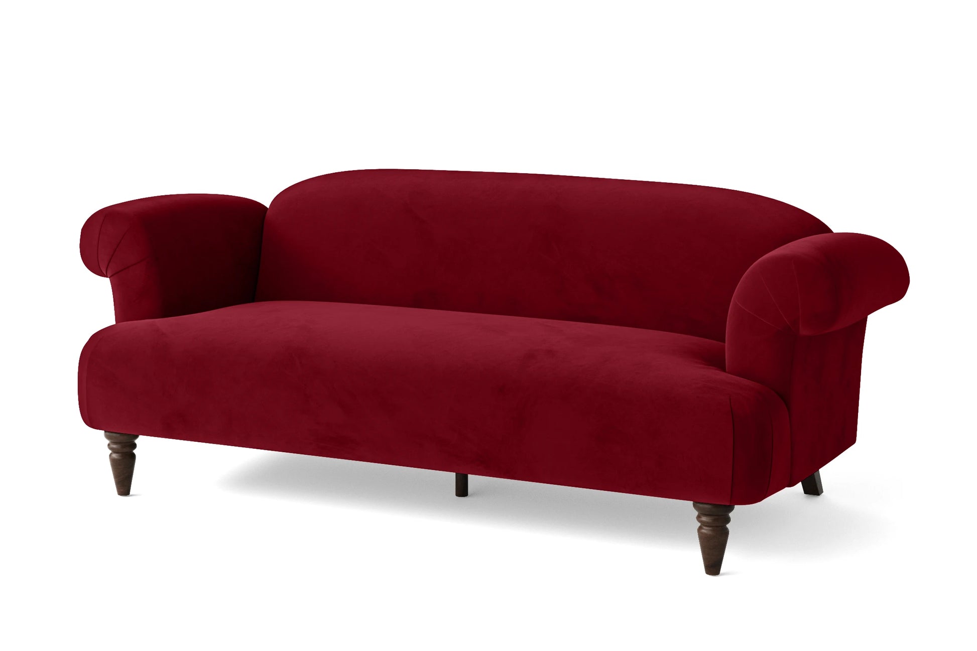 Barberton 3 Seater Sofa Red Velvet