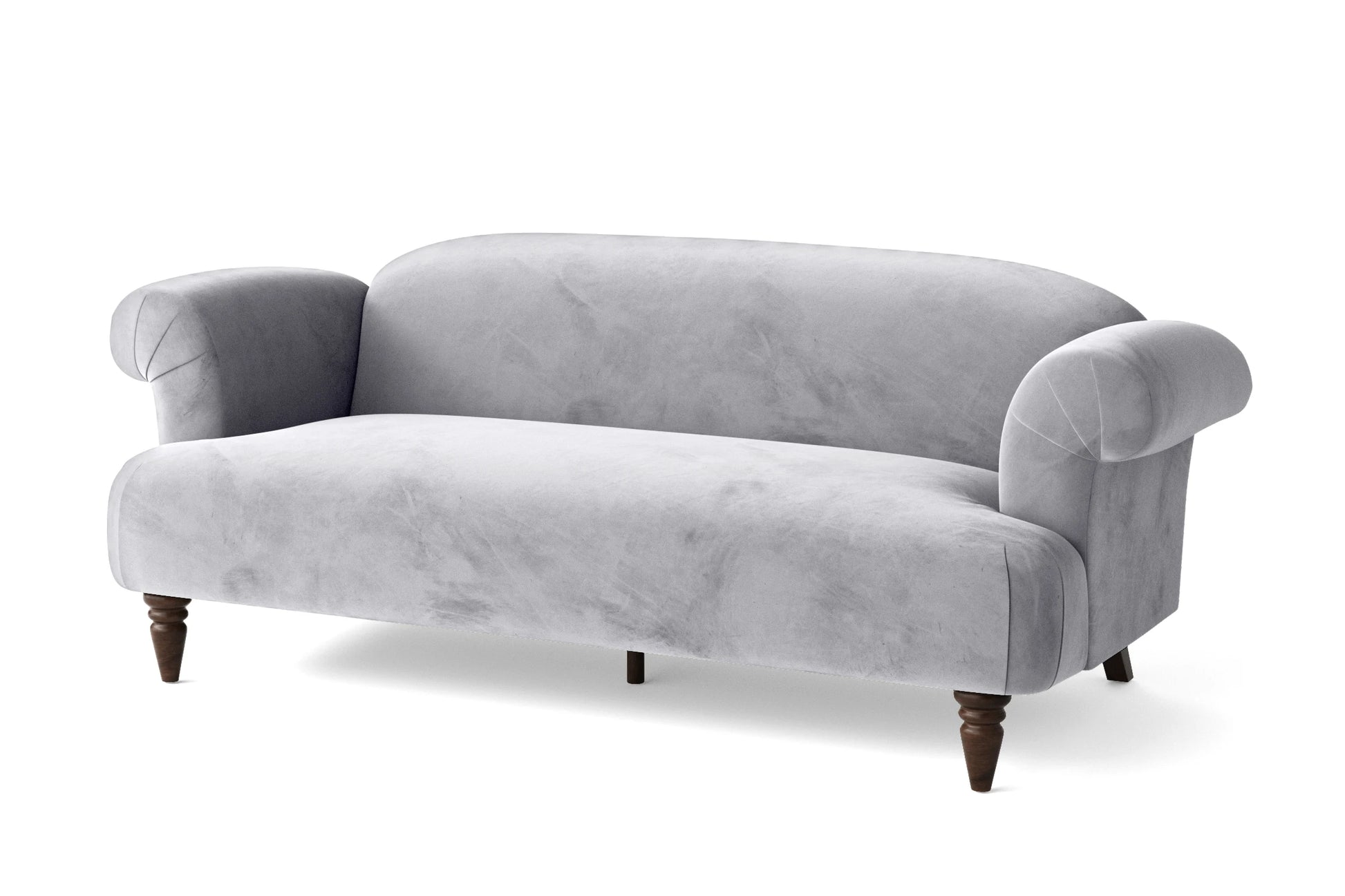 Barberton 3 Seater Sofa Silver Velvet