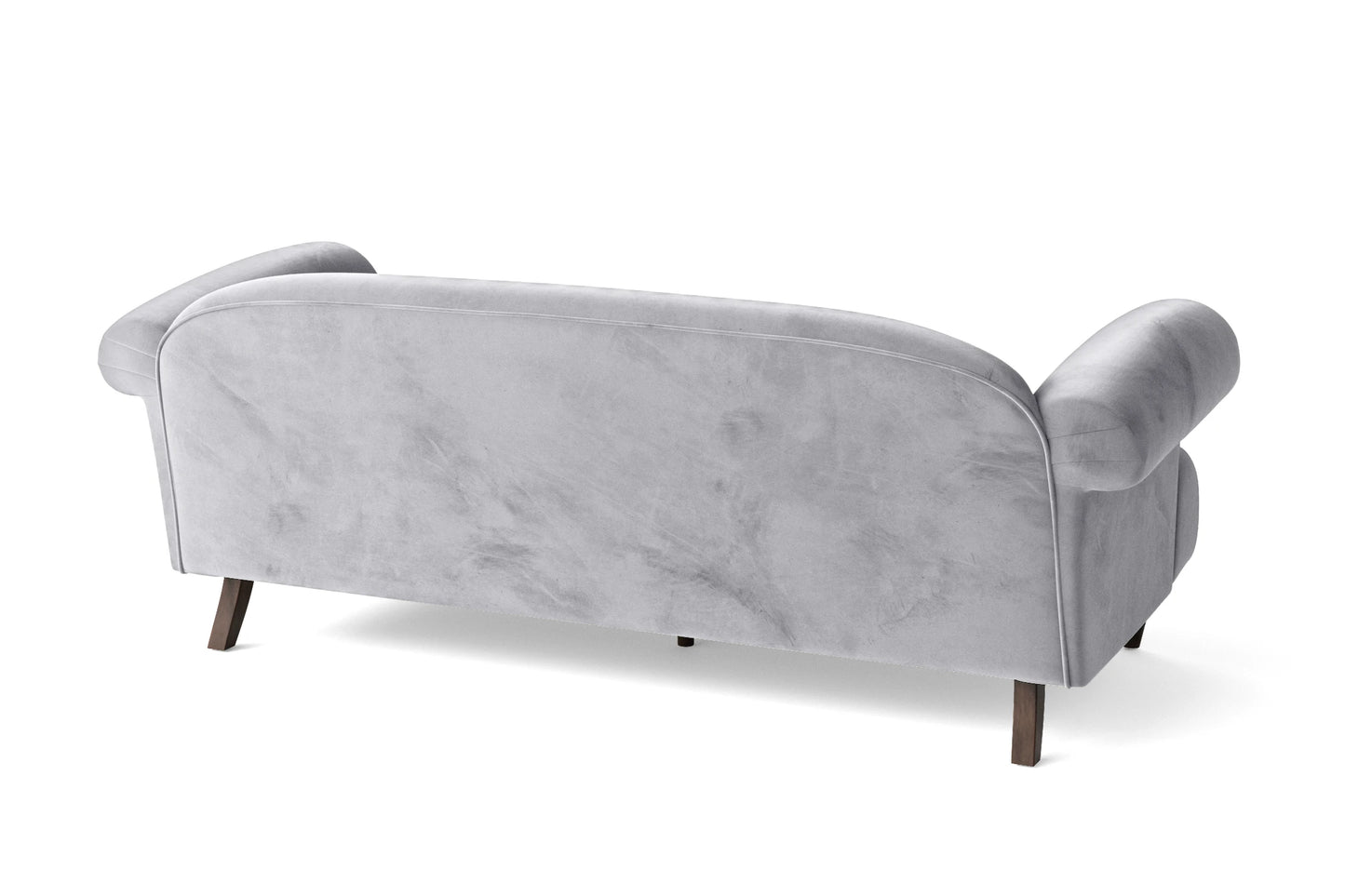 Barberton 3 Seater Sofa Silver Velvet