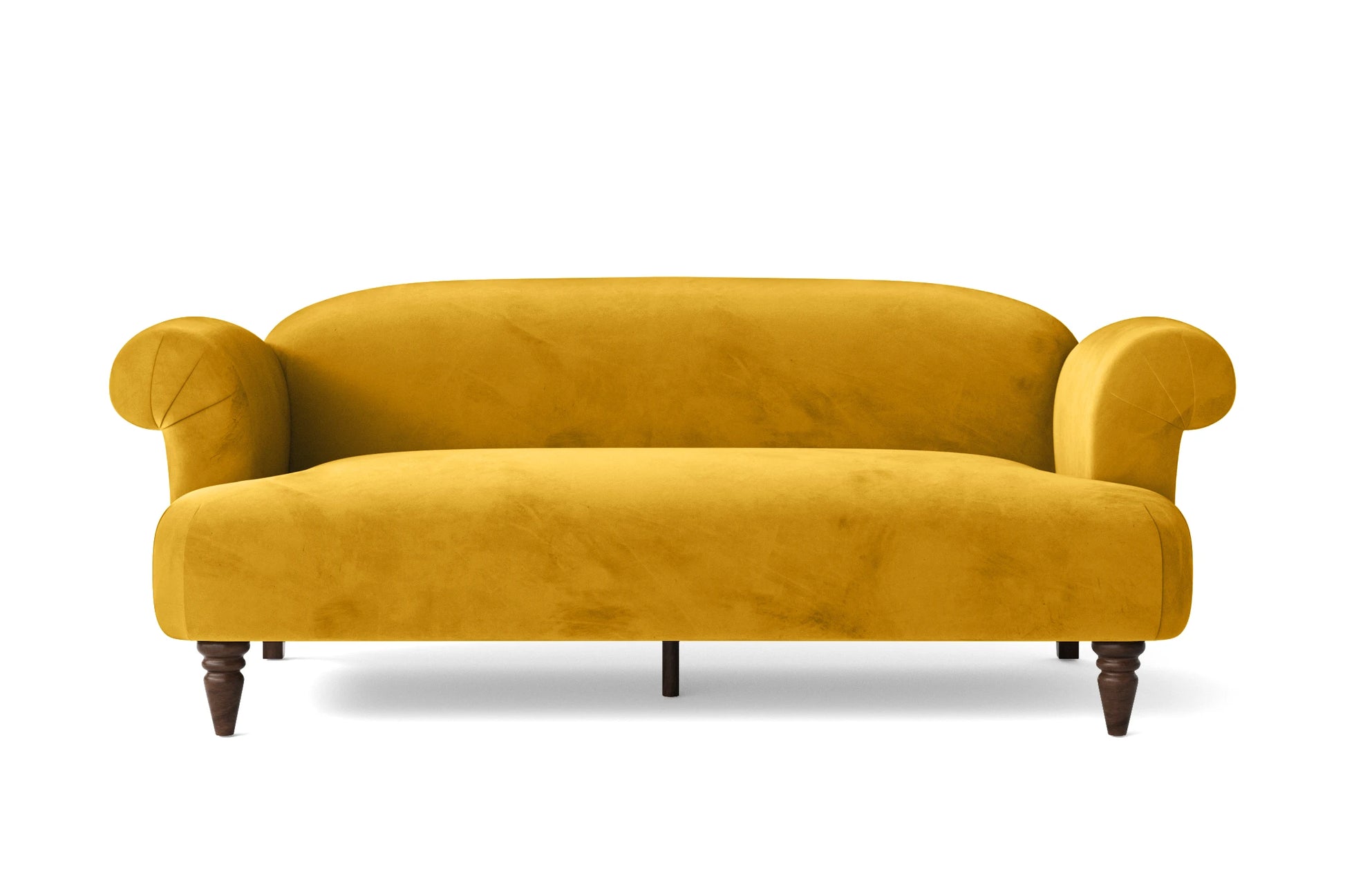 Barberton 3 Seater Sofa Yellow Velvet