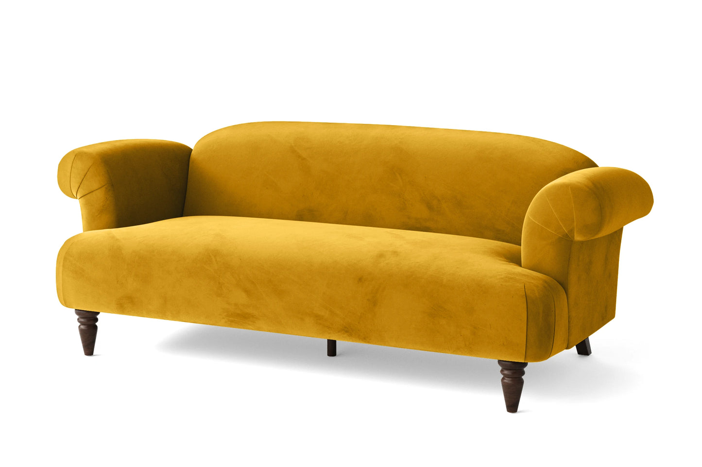 Barberton 3 Seater Sofa Yellow Velvet