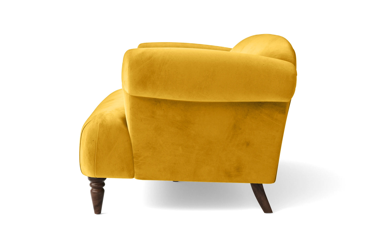 Barberton 3 Seater Sofa Yellow Velvet