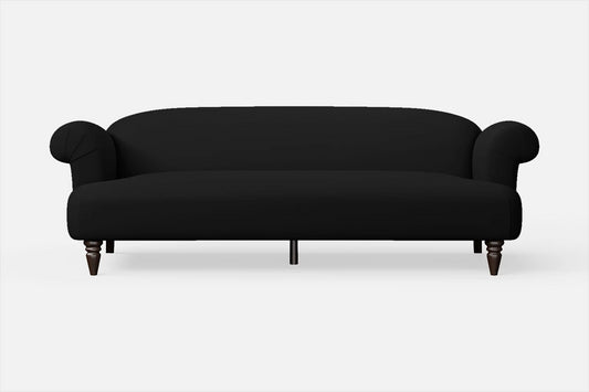 Barberton 4 Seater Sofa Black Leather