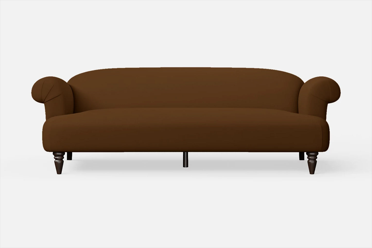 Barberton 4 Seater Sofa Walnut Brown Leather