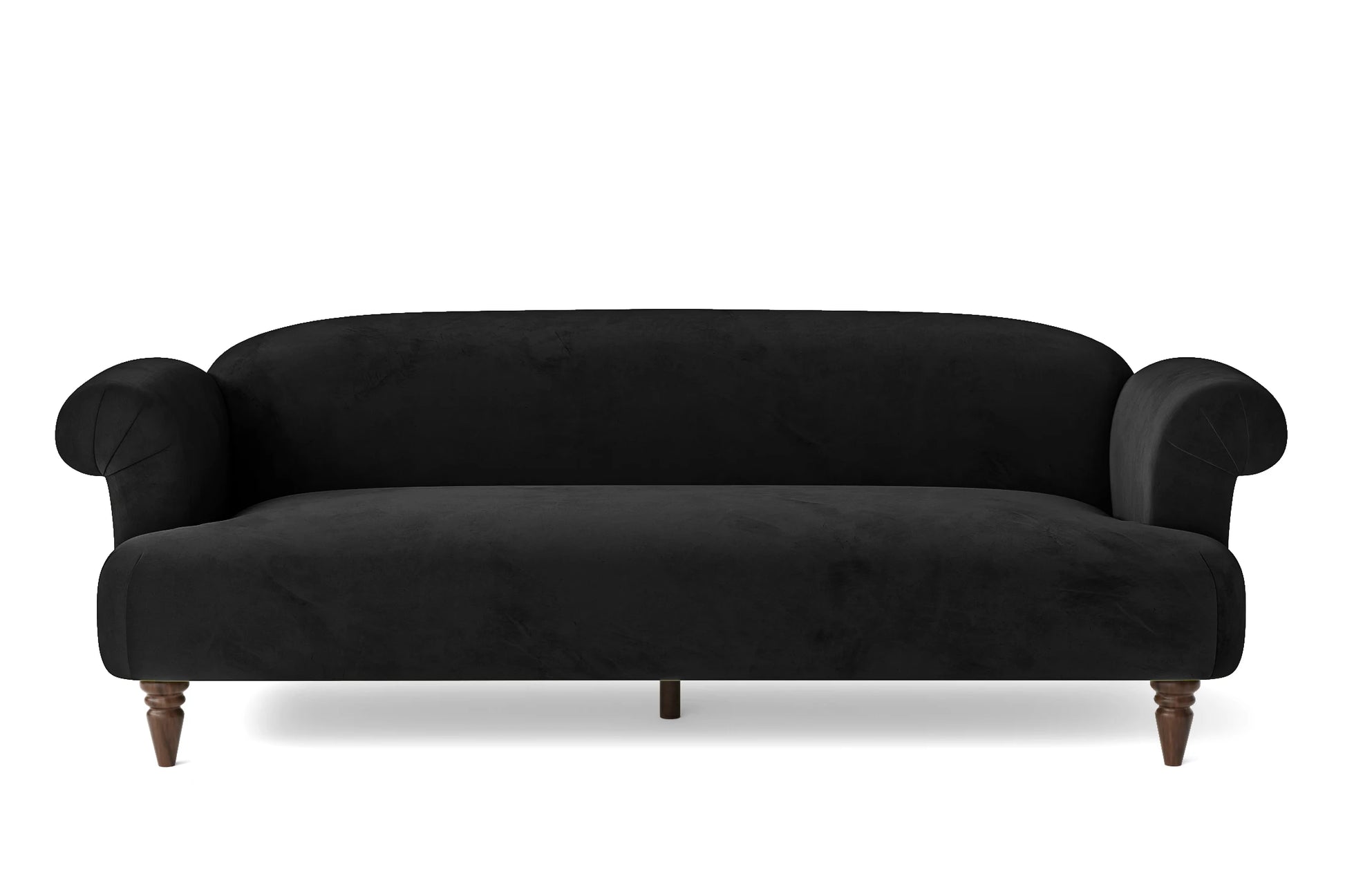 Barberton 4 Seater Sofa Black Velvet