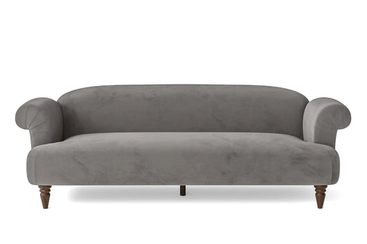 Barberton 4 Seater Sofa Grey Velvet