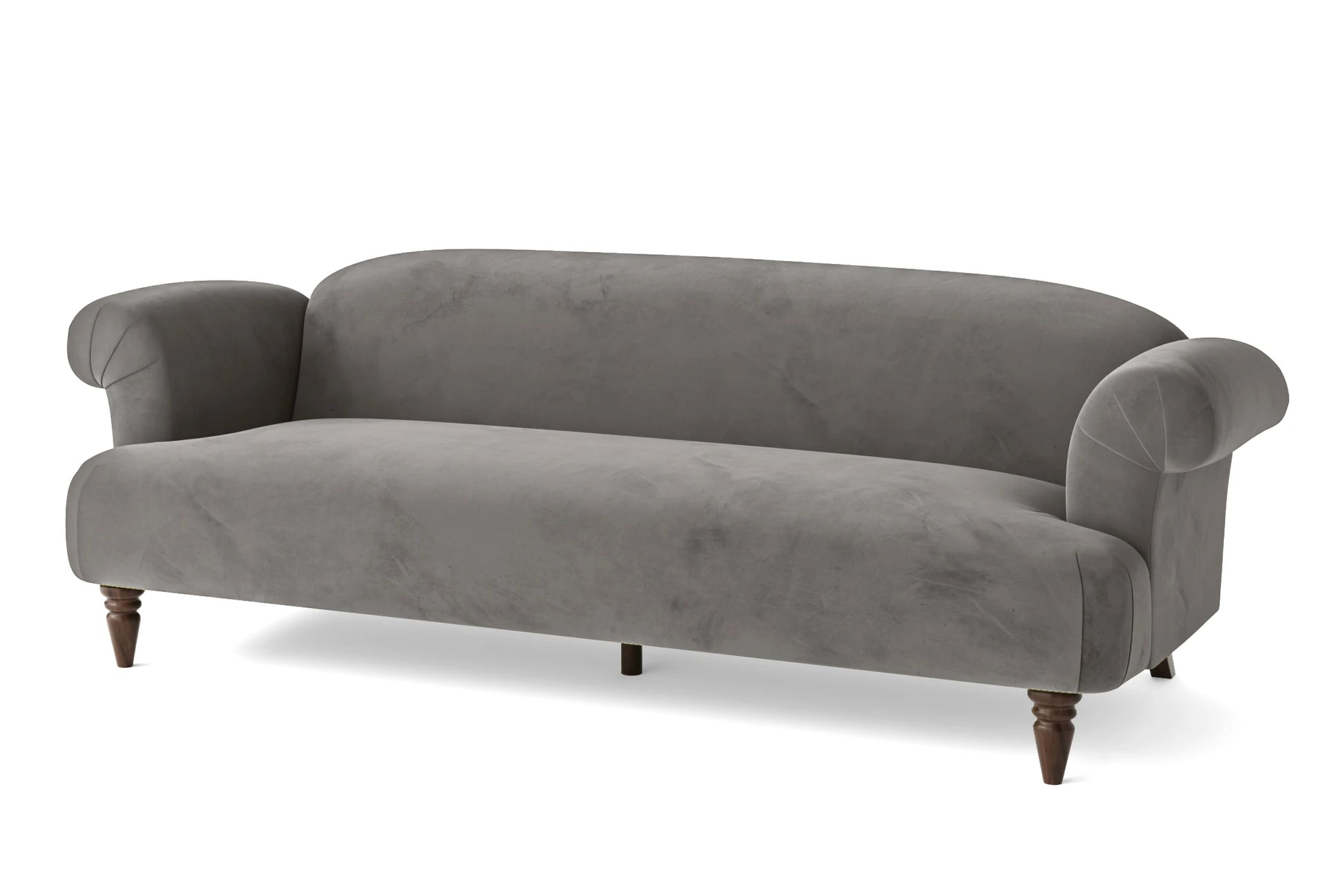 Barberton 4 Seater Sofa Grey Velvet