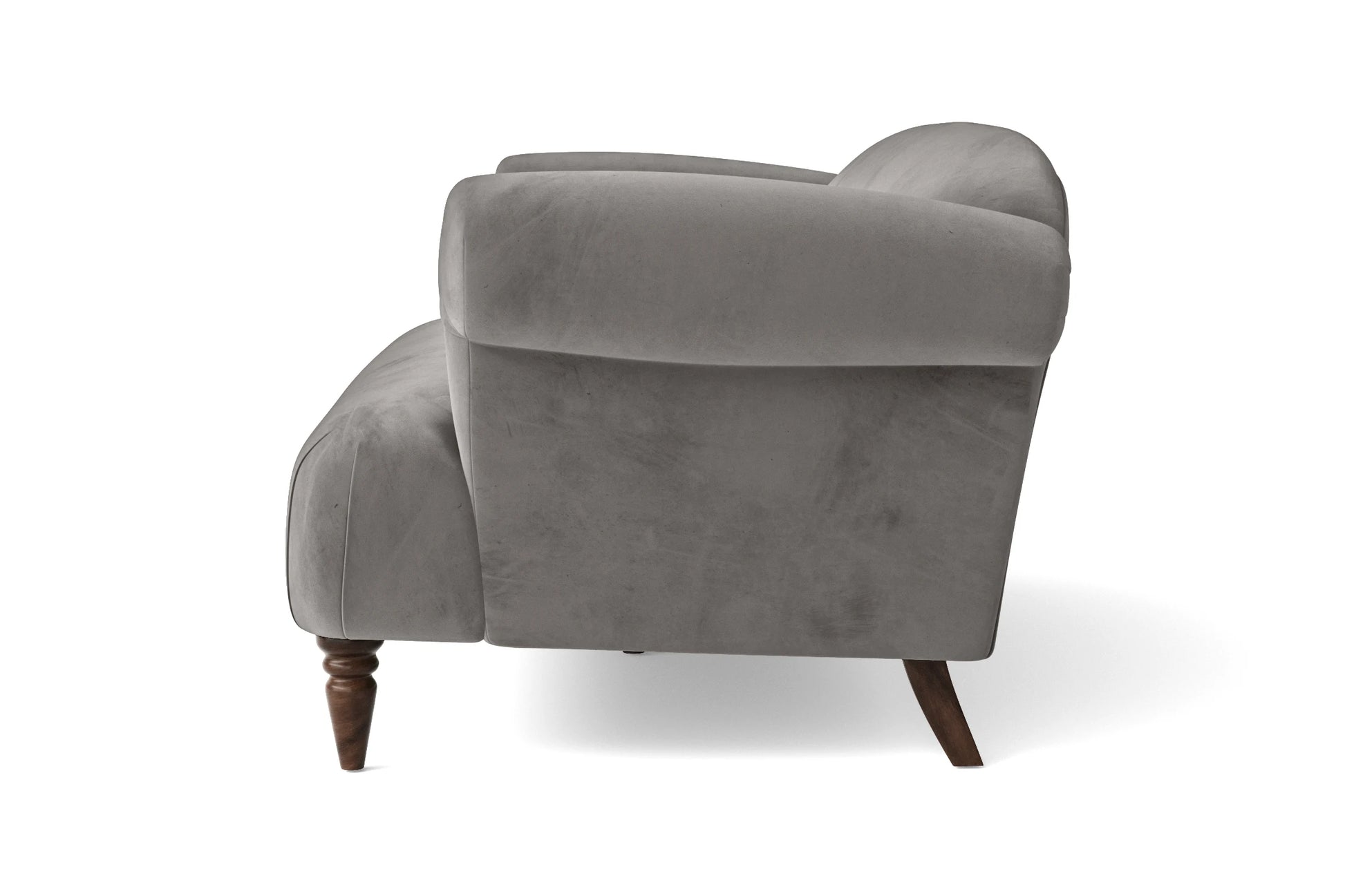 Barberton 4 Seater Sofa Grey Velvet