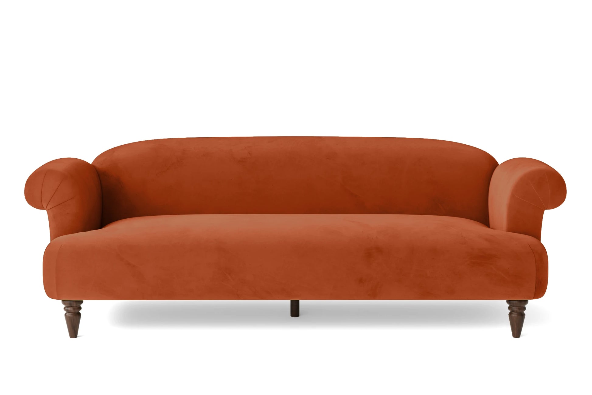 Barberton 4 Seater Sofa Orange Velvet