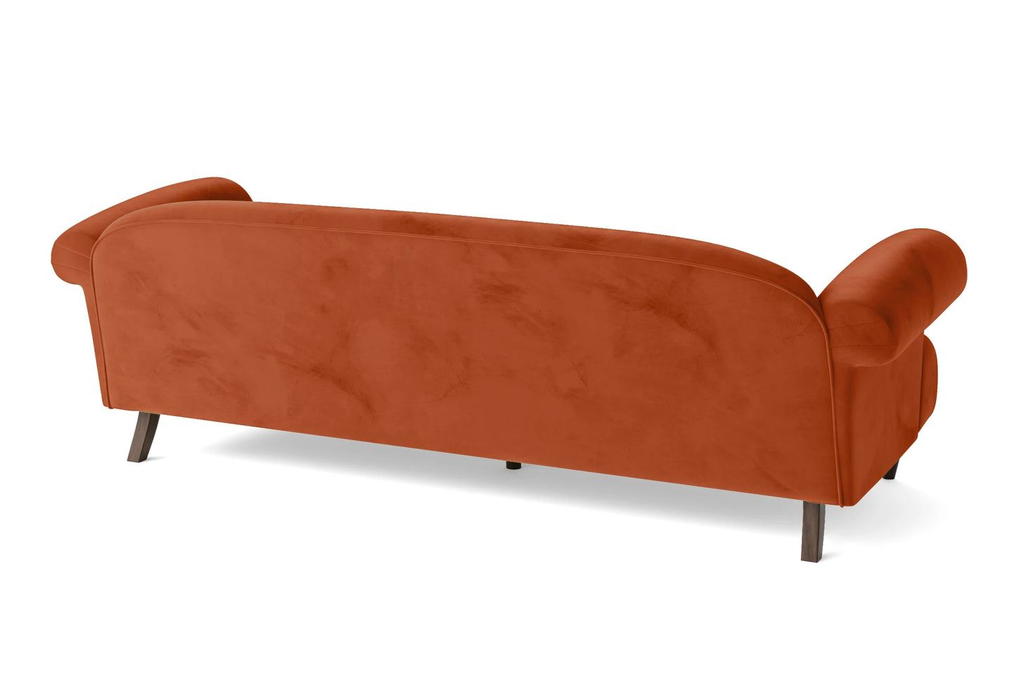 Barberton 4 Seater Sofa Orange Velvet