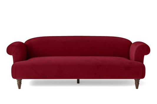 Barberton 4 Seater Sofa Red Velvet