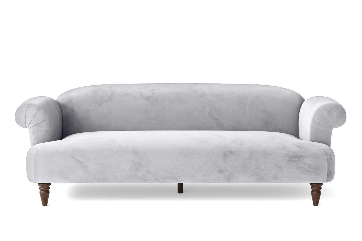 Barberton 4 Seater Sofa Silver Velvet