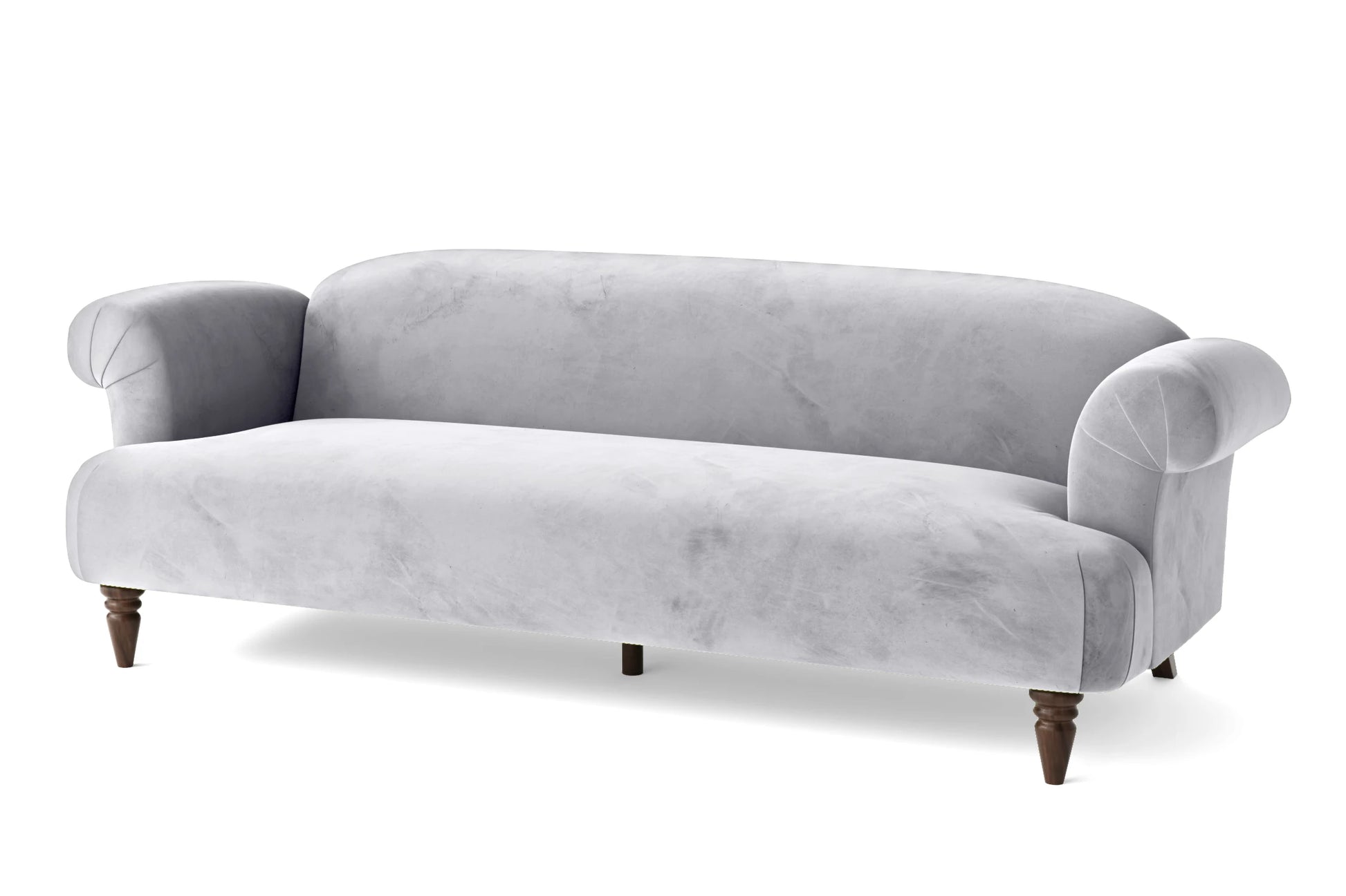 Barberton 4 Seater Sofa Silver Velvet