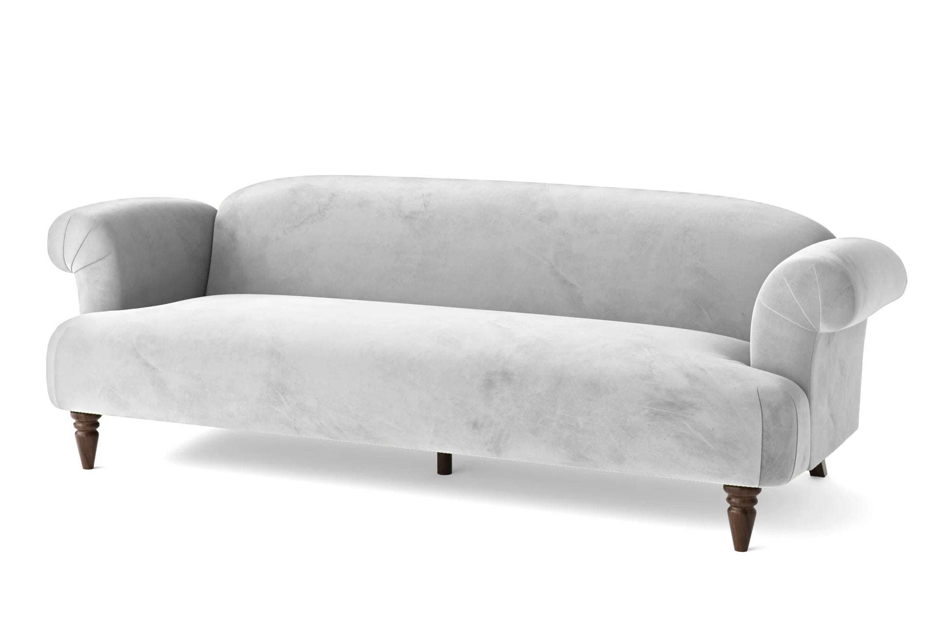 Barberton 4 Seater Sofa White Velvet