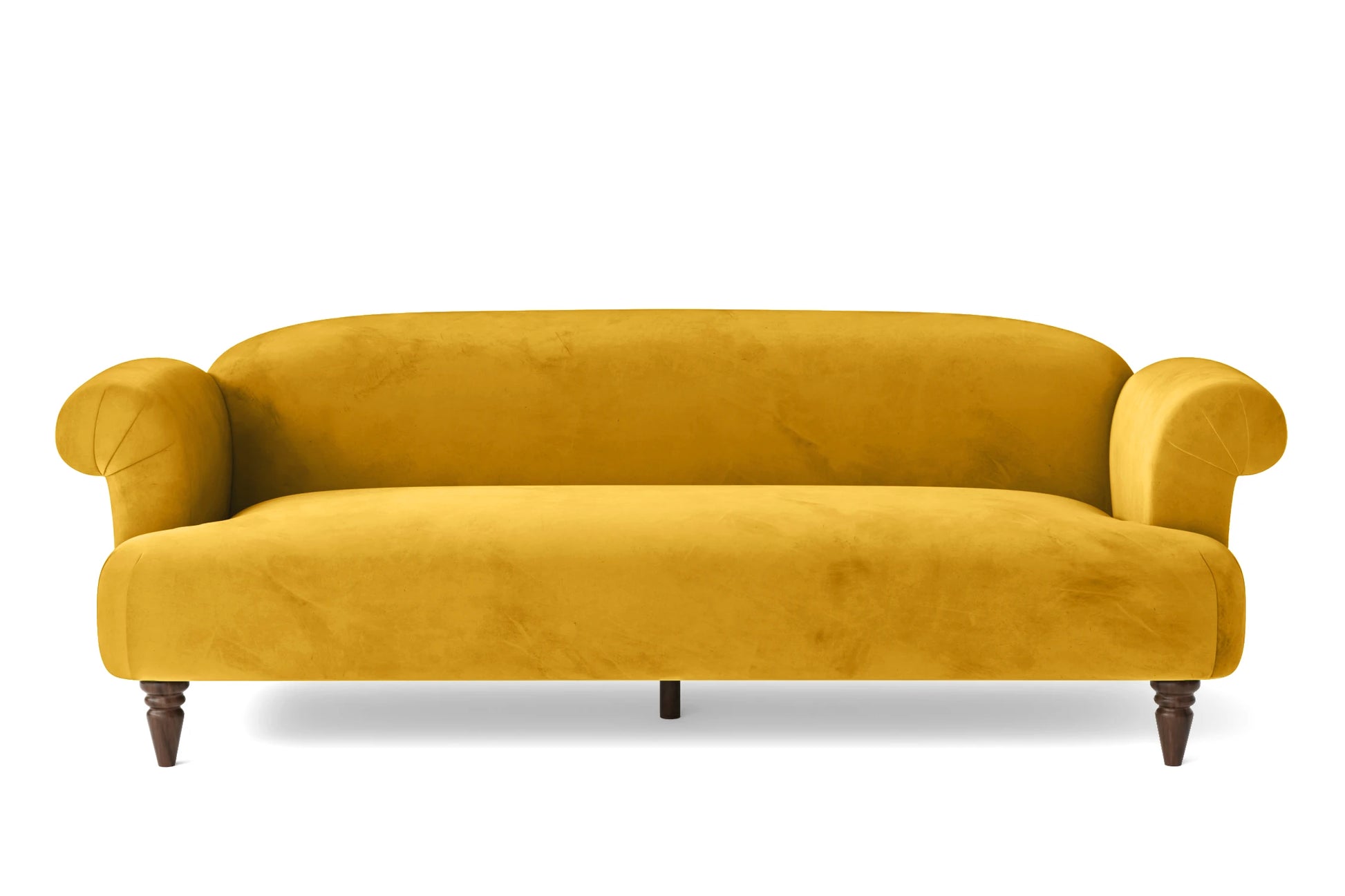 Barberton 4 Seater Sofa Yellow Velvet