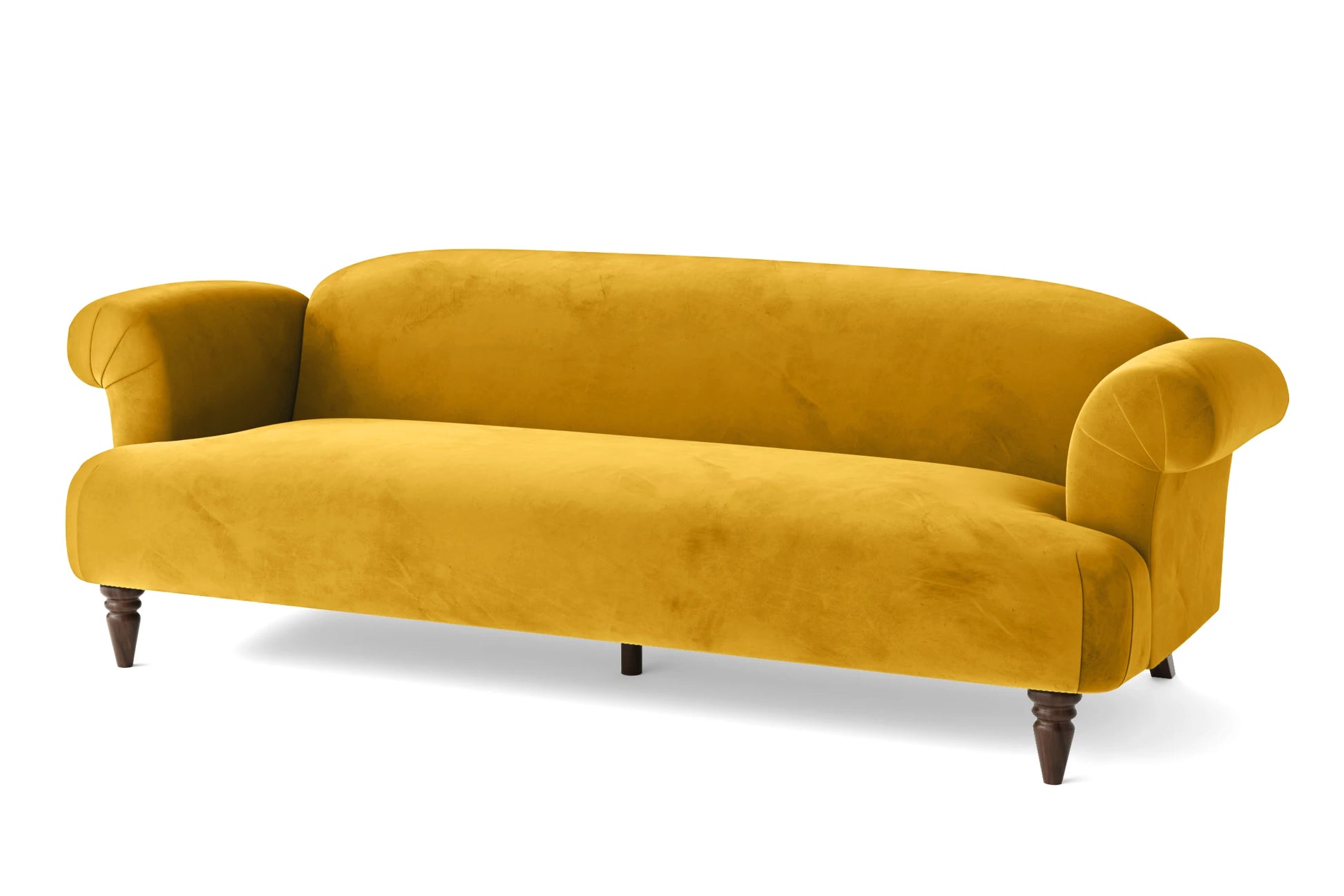 Barberton 4 Seater Sofa Yellow Velvet