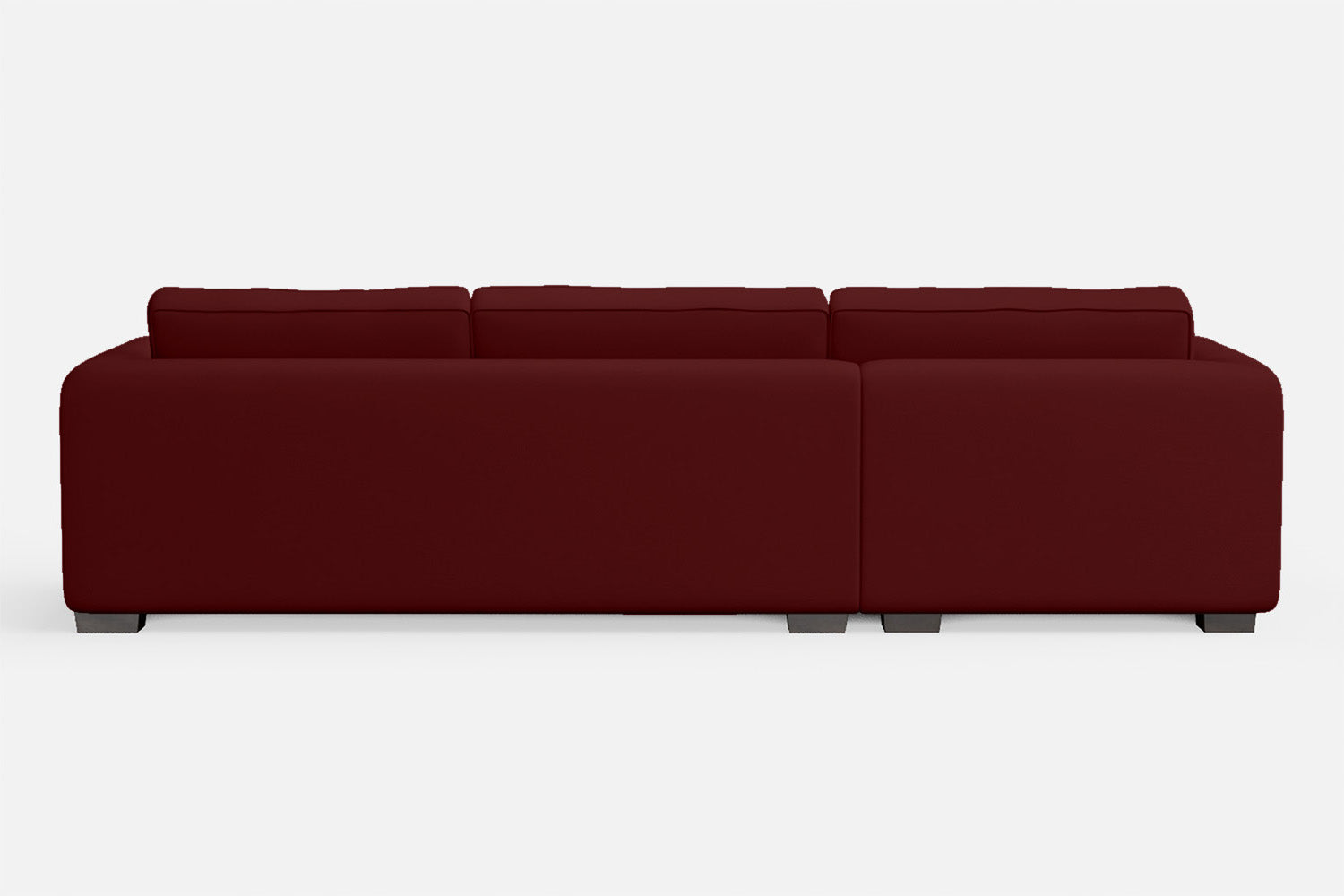 Barletta 3 Seater Left Hand Facing Chaise Lounge Corner Sofa Red Leather