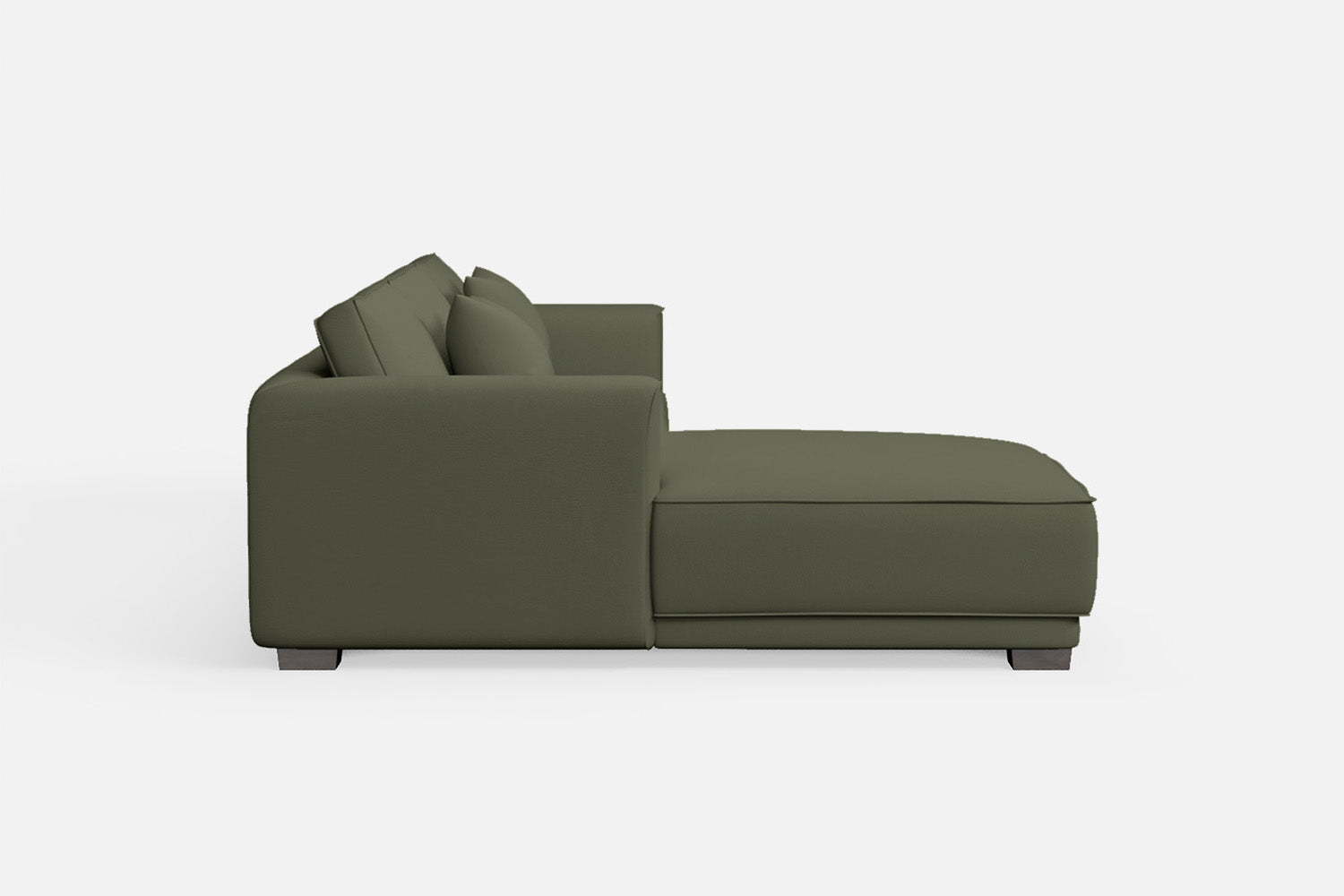 Barletta 3 Seater Left Hand Facing Chaise Lounge Corner Sofa Sage Leather