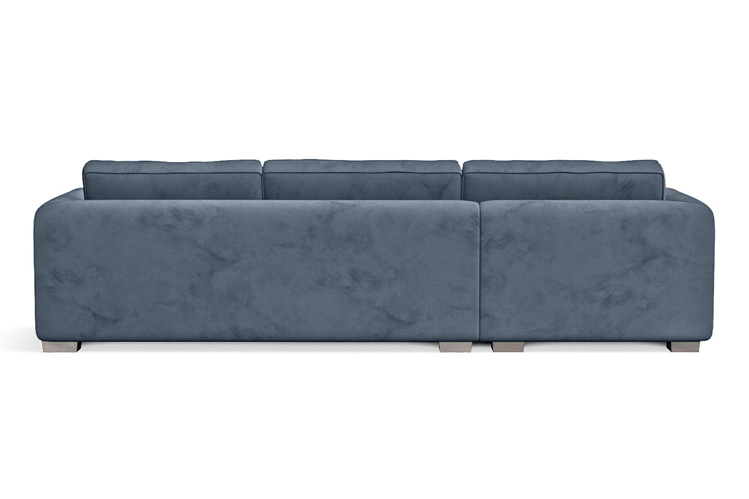 Barletta 3 Seater Left Hand Facing Chaise Lounge Corner Sofa Baby Blue Velvet