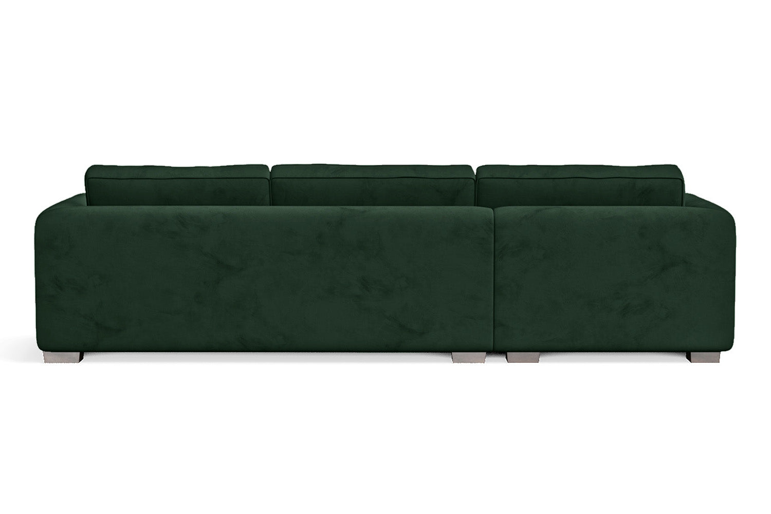 Barletta 3 Seater Left Hand Facing Chaise Lounge Corner Sofa Green Velvet