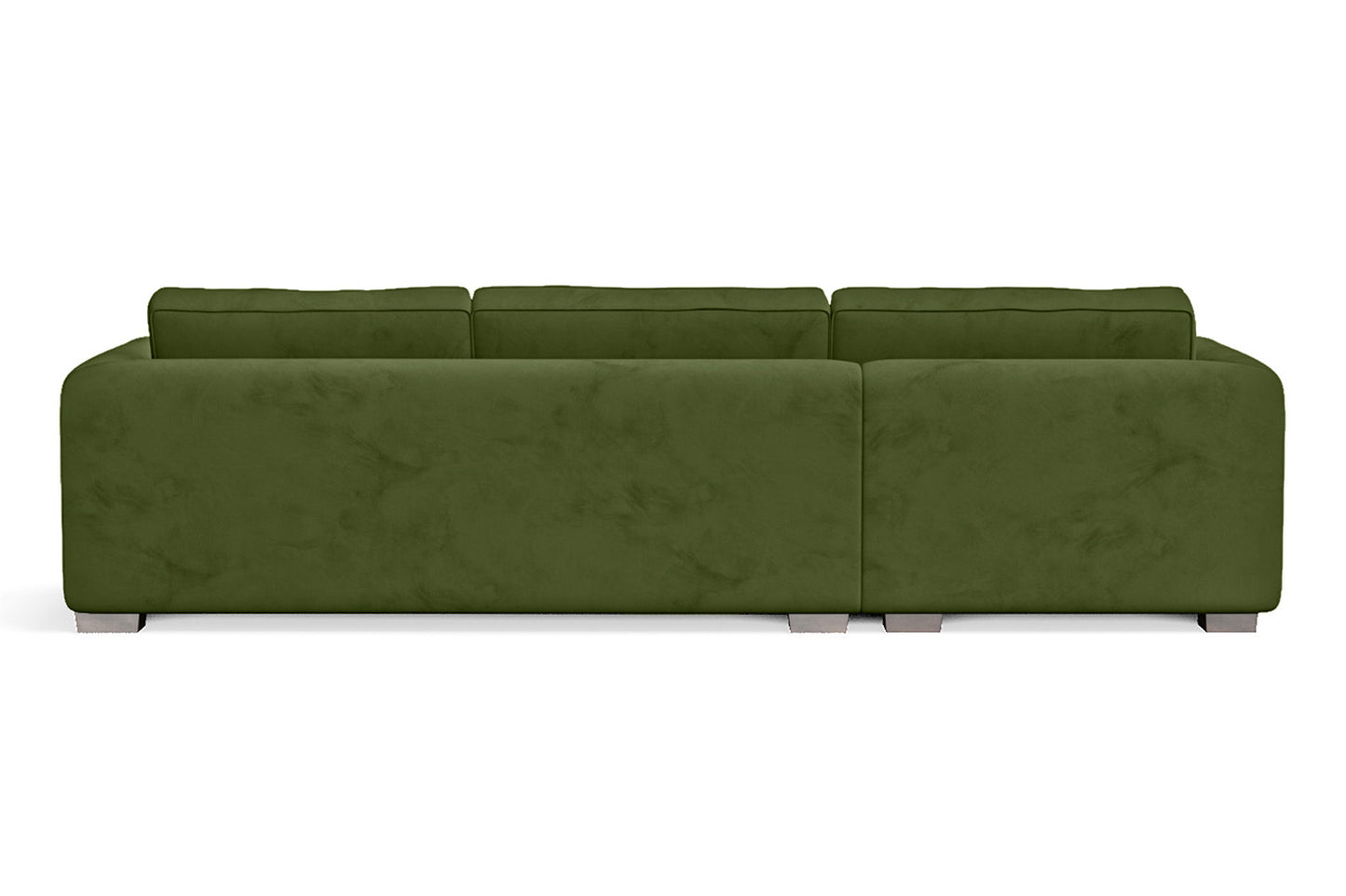 Barletta 3 Seater Left Hand Facing Chaise Lounge Corner Sofa Lime Velvet