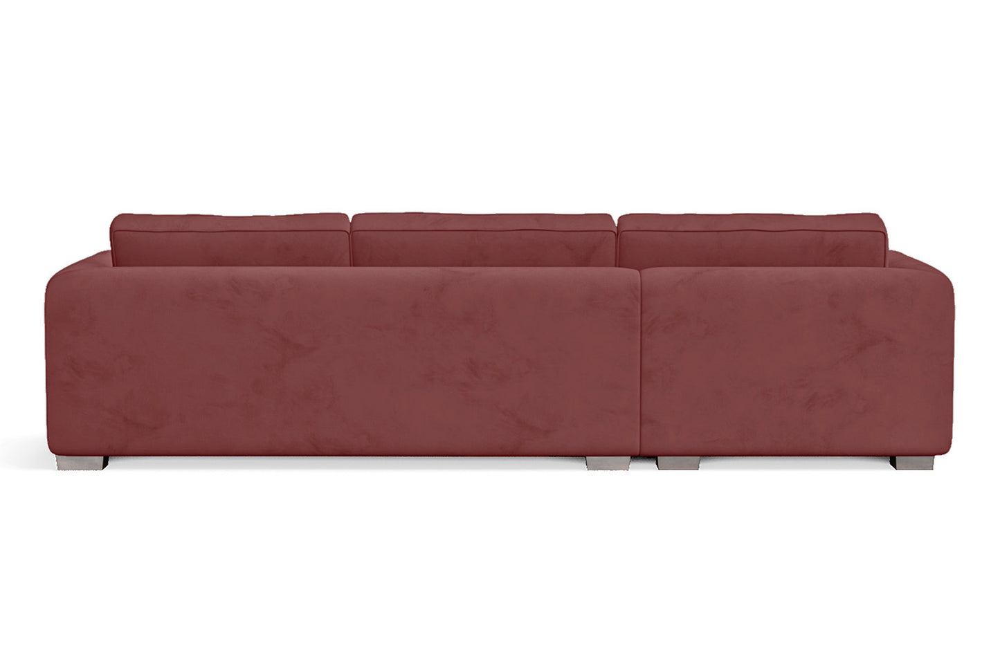 Barletta 3 Seater Left Hand Facing Chaise Lounge Corner Sofa Pink Velvet