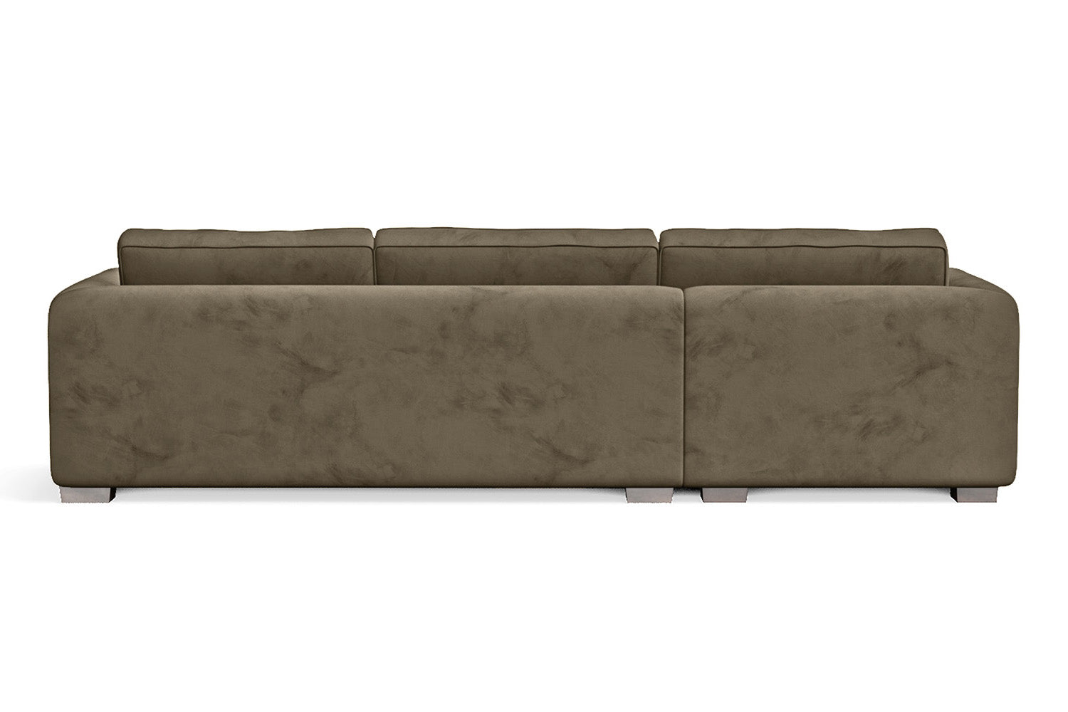 Barletta 3 Seater Left Hand Facing Chaise Lounge Corner Sofa Sand Velvet